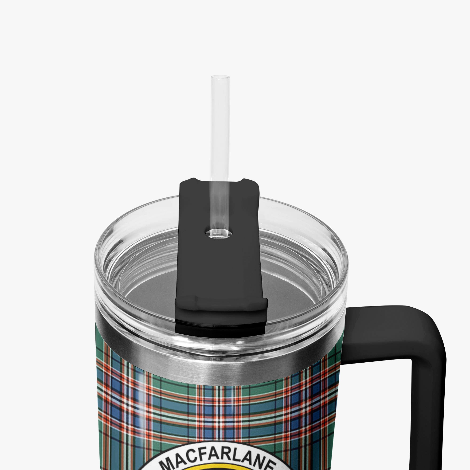 MacFarlane Hunting Ancient Tartan Crest 40 oz Insulated Tumbler with Handle