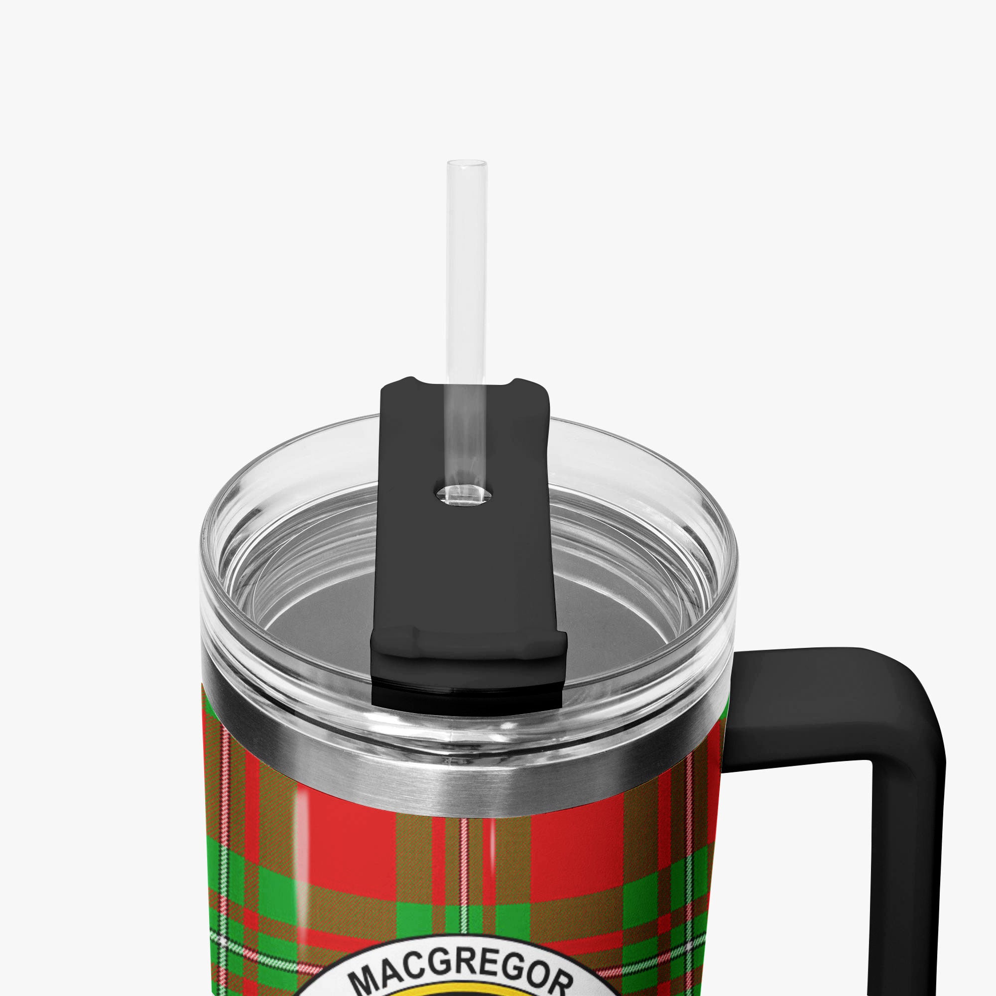 MacGregor Modern Tartan Crest 40 oz Insulated Tumbler with Handle