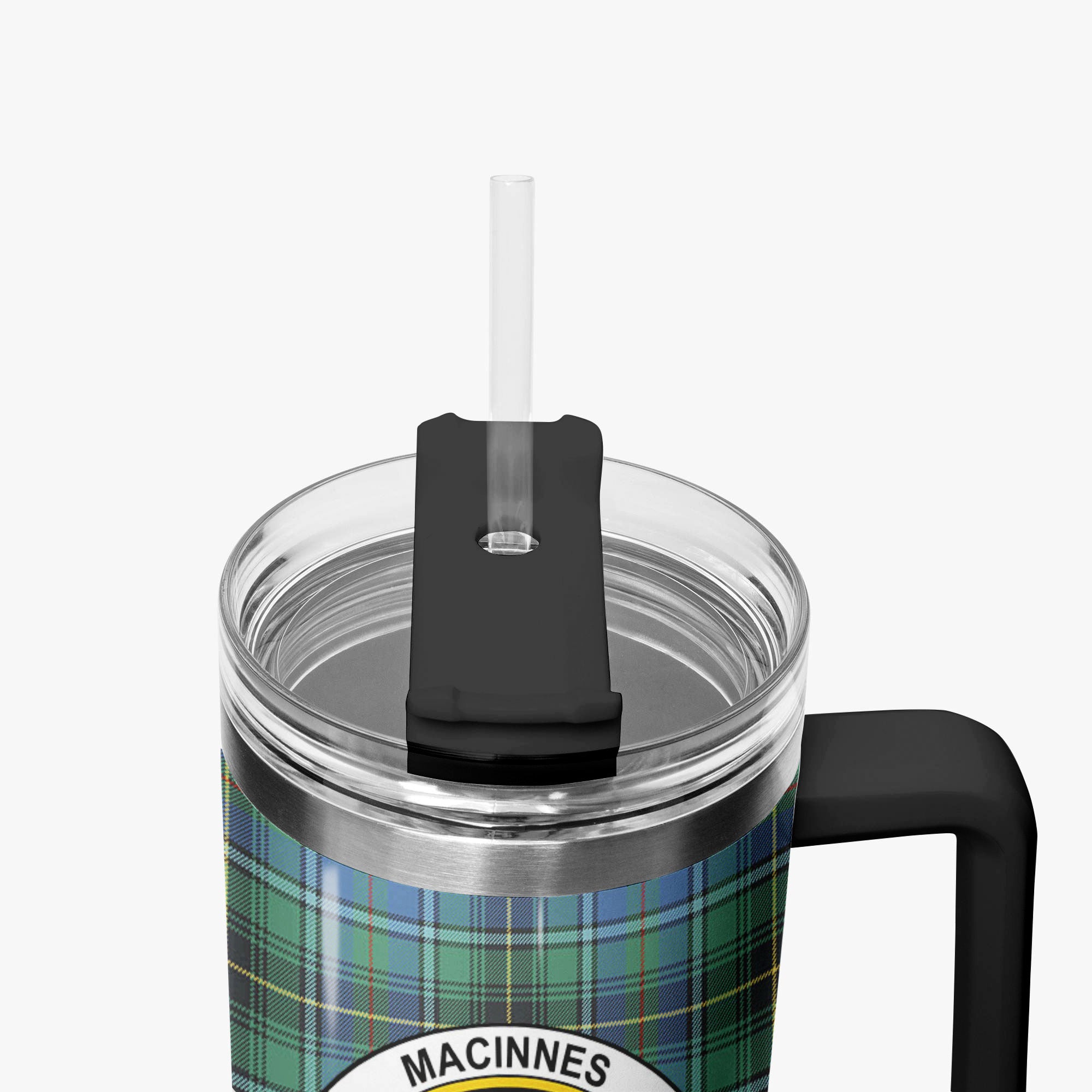 MacInnes Ancient Tartan Crest 40 oz Insulated Tumbler with Handle