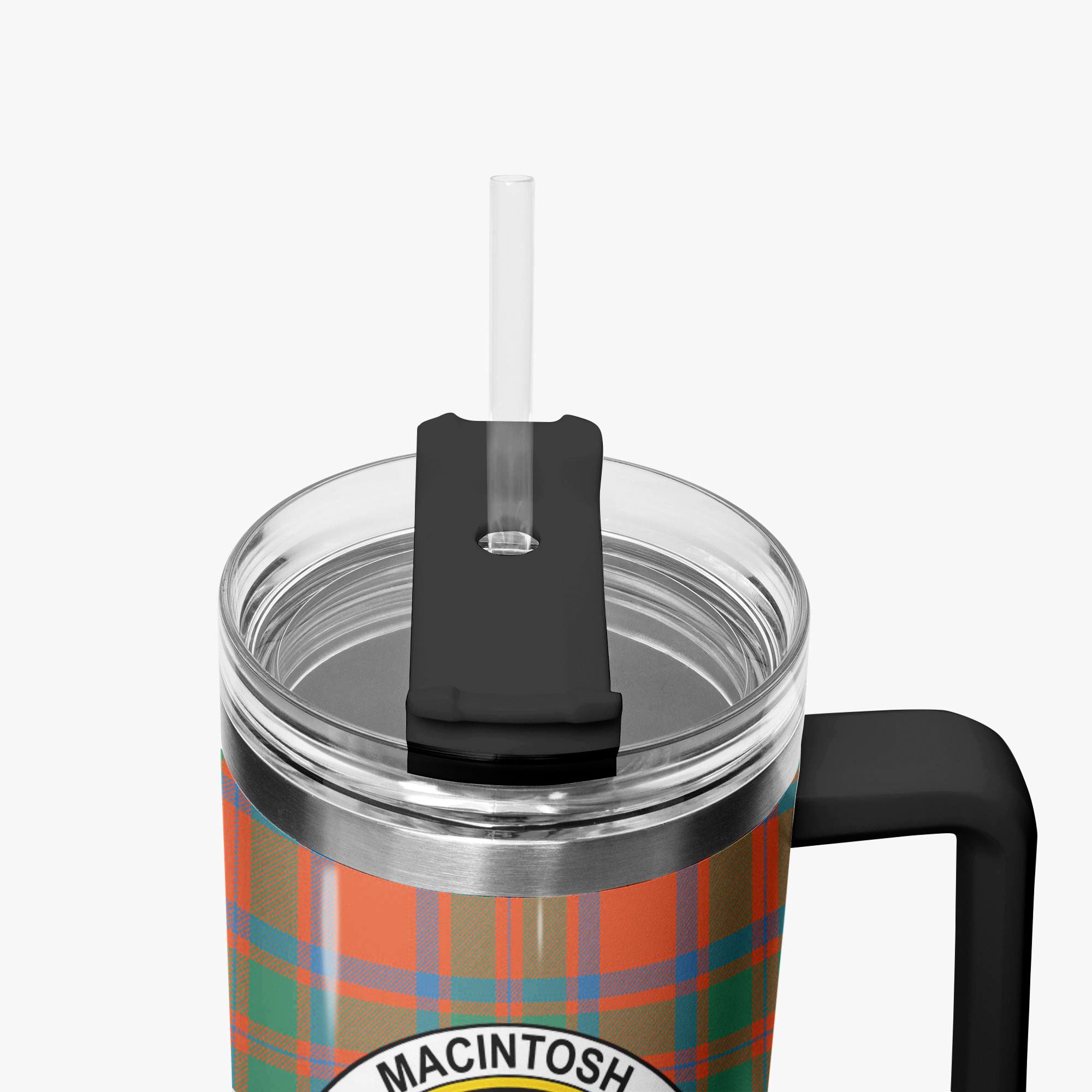 MacIntosh Ancient Tartan Crest 40 oz Insulated Tumbler with Handle