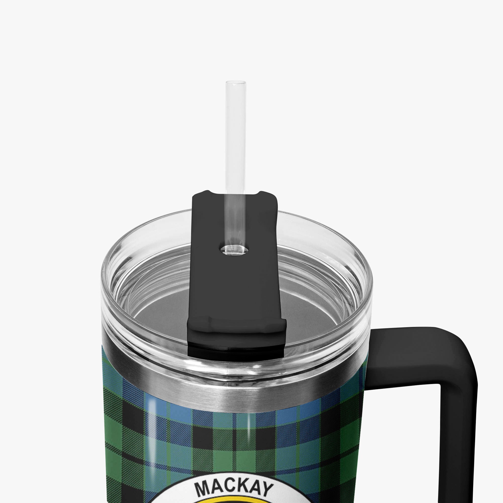 MacKay Ancient Tartan Crest 40 oz Insulated Tumbler with Handle