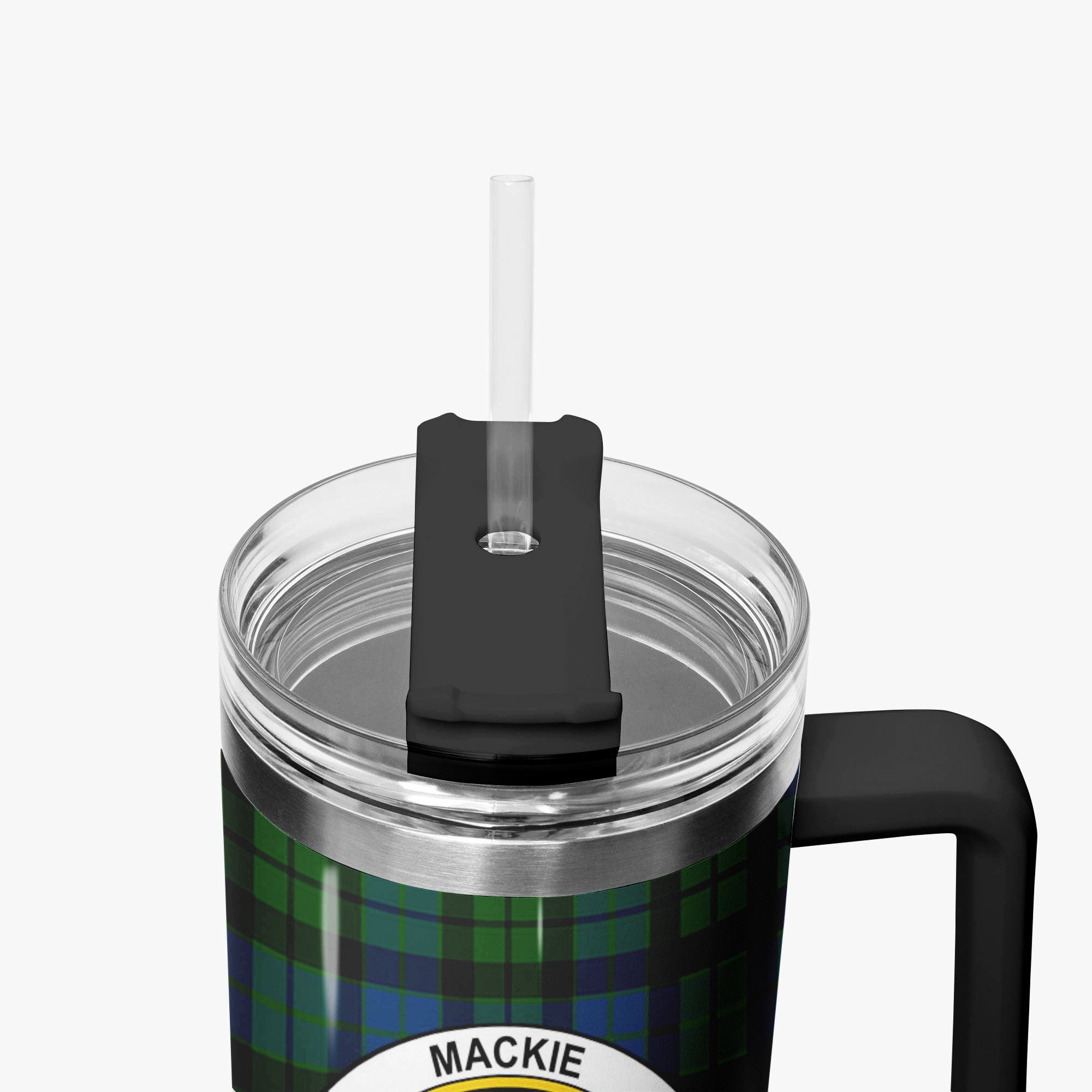 MacKie Tartan Crest 40 oz Insulated Tumbler with Handle