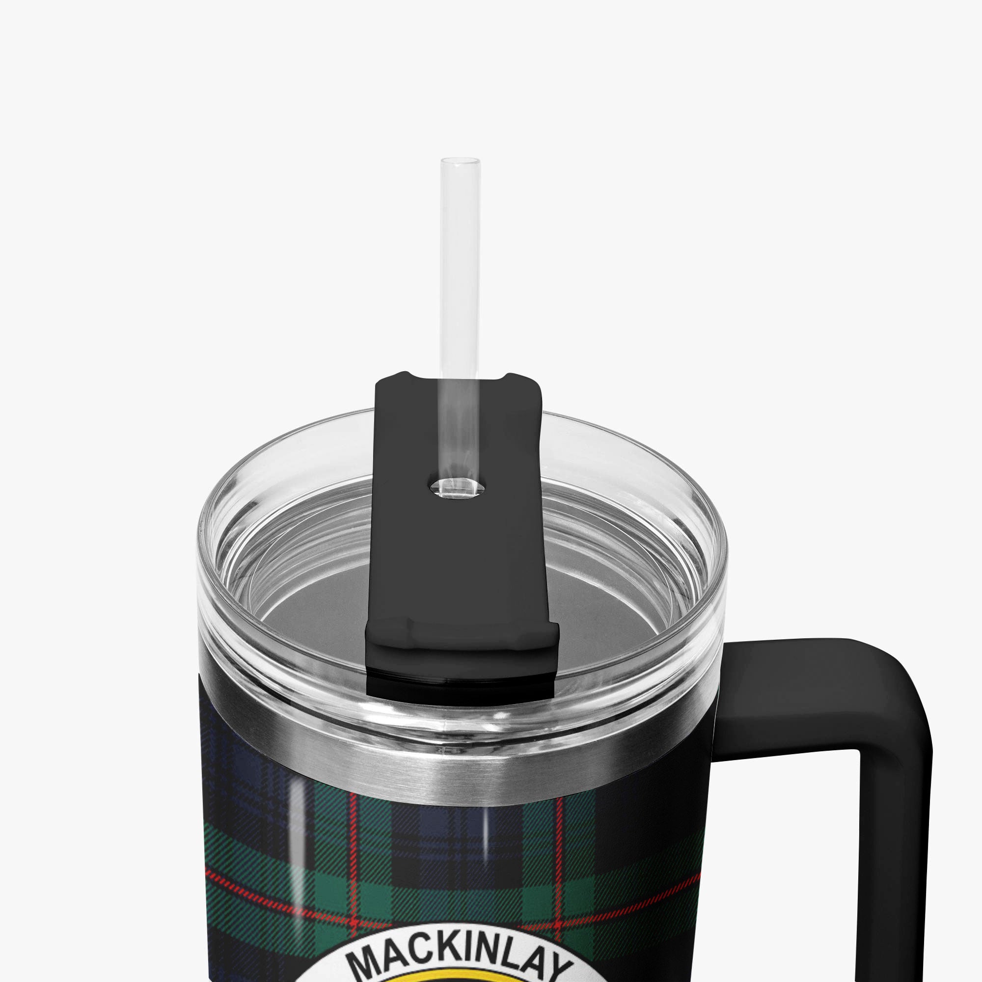 MacKinlay Modern Tartan Crest 40 oz Insulated Tumbler with Handle