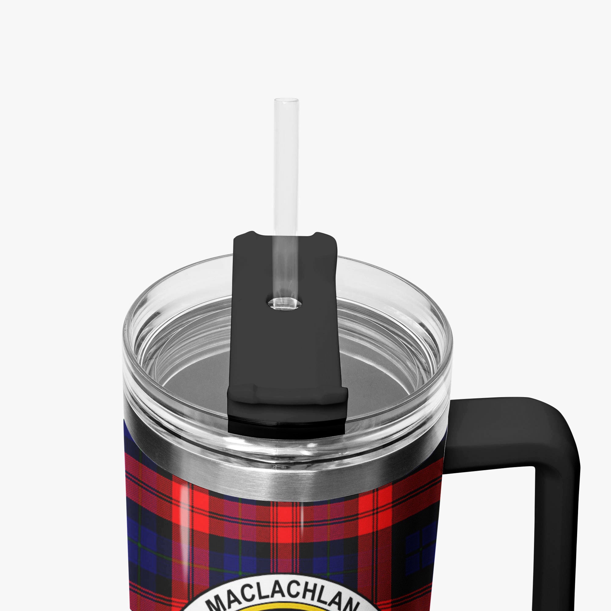 MacLachlan Modern Tartan Crest 40 oz Insulated Tumbler with Handle