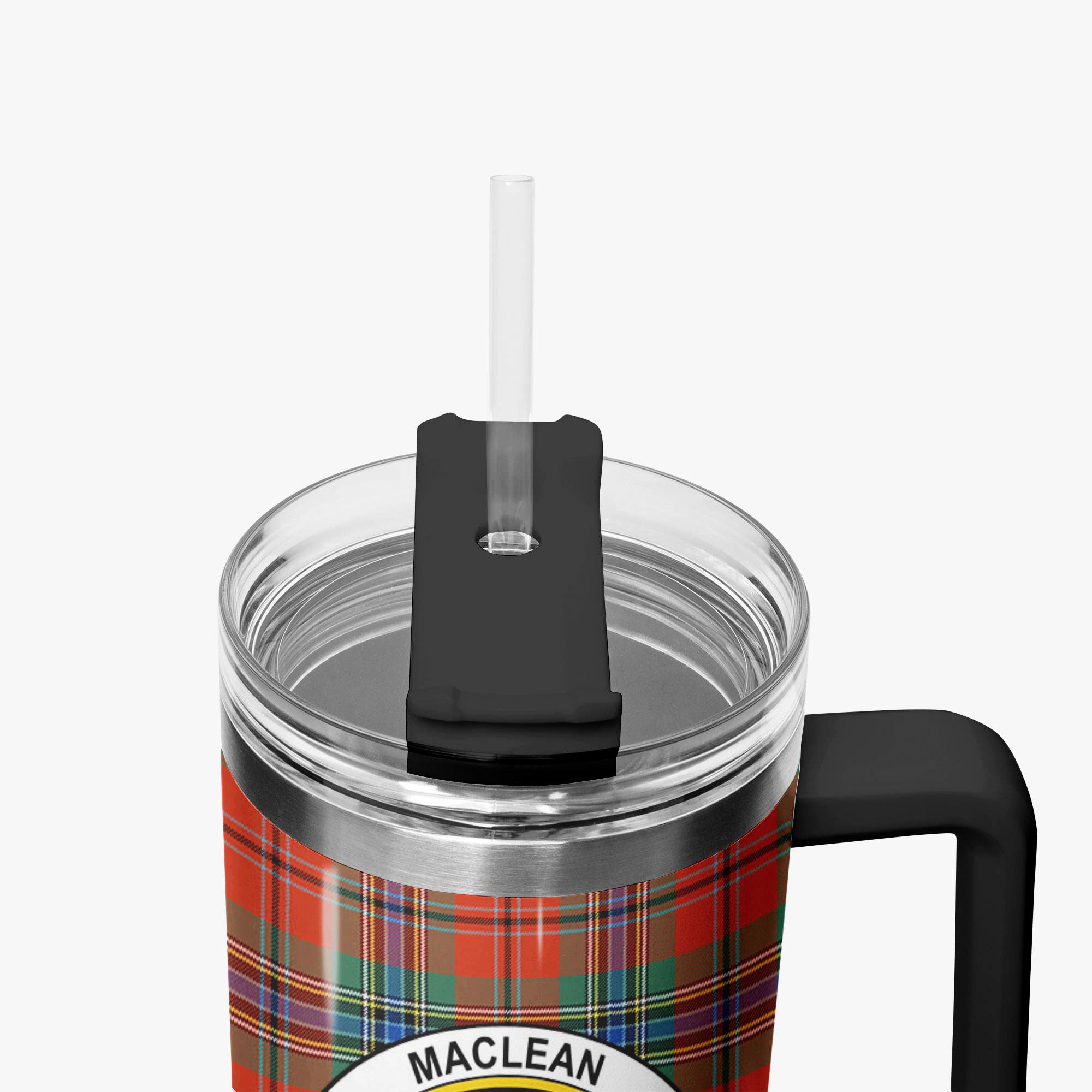 MacLean of Duart Ancient Tartan Crest 40 oz Insulated Tumbler with Handle