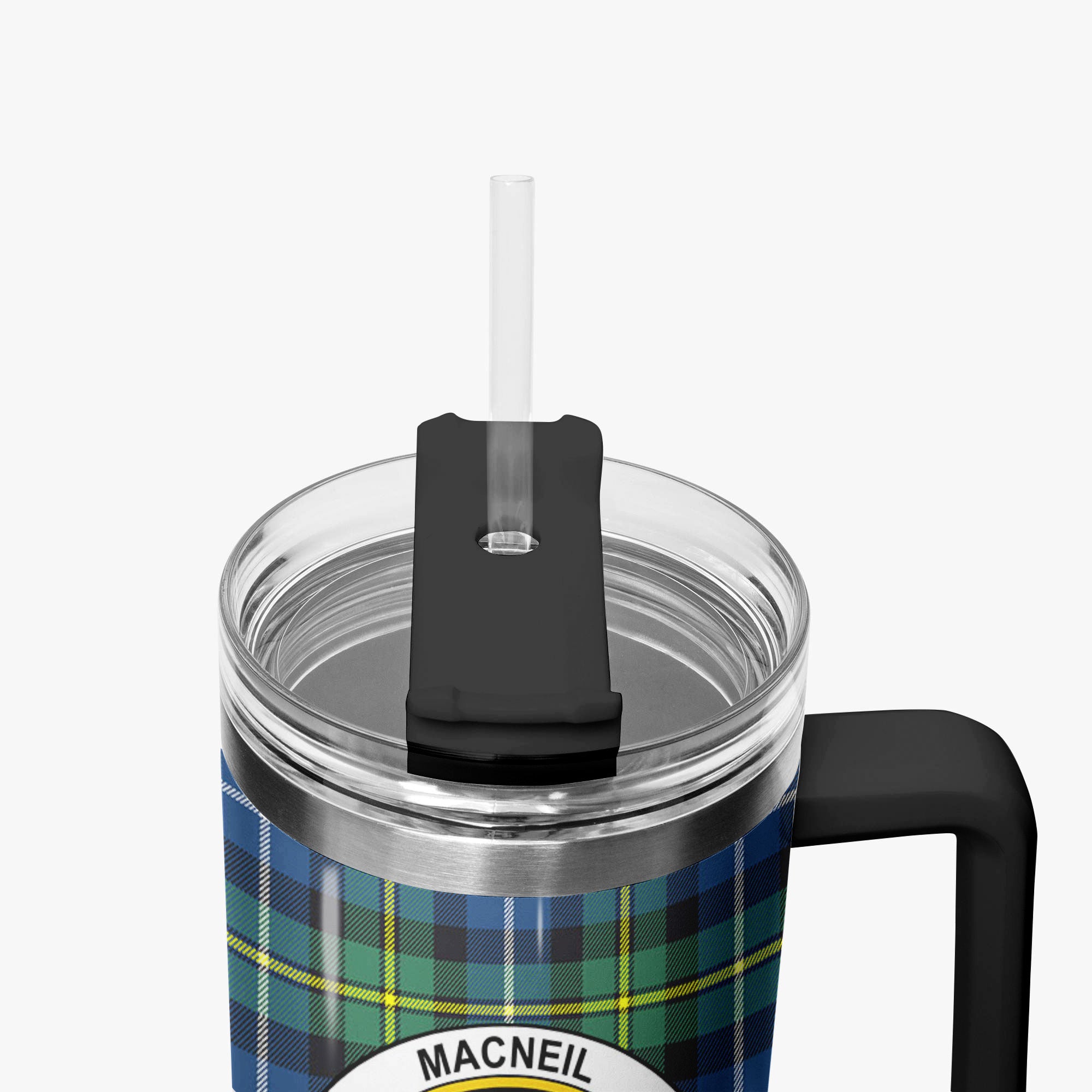 MacNeil of Barra Ancient Tartan Crest 40 oz Insulated Tumbler with Handle