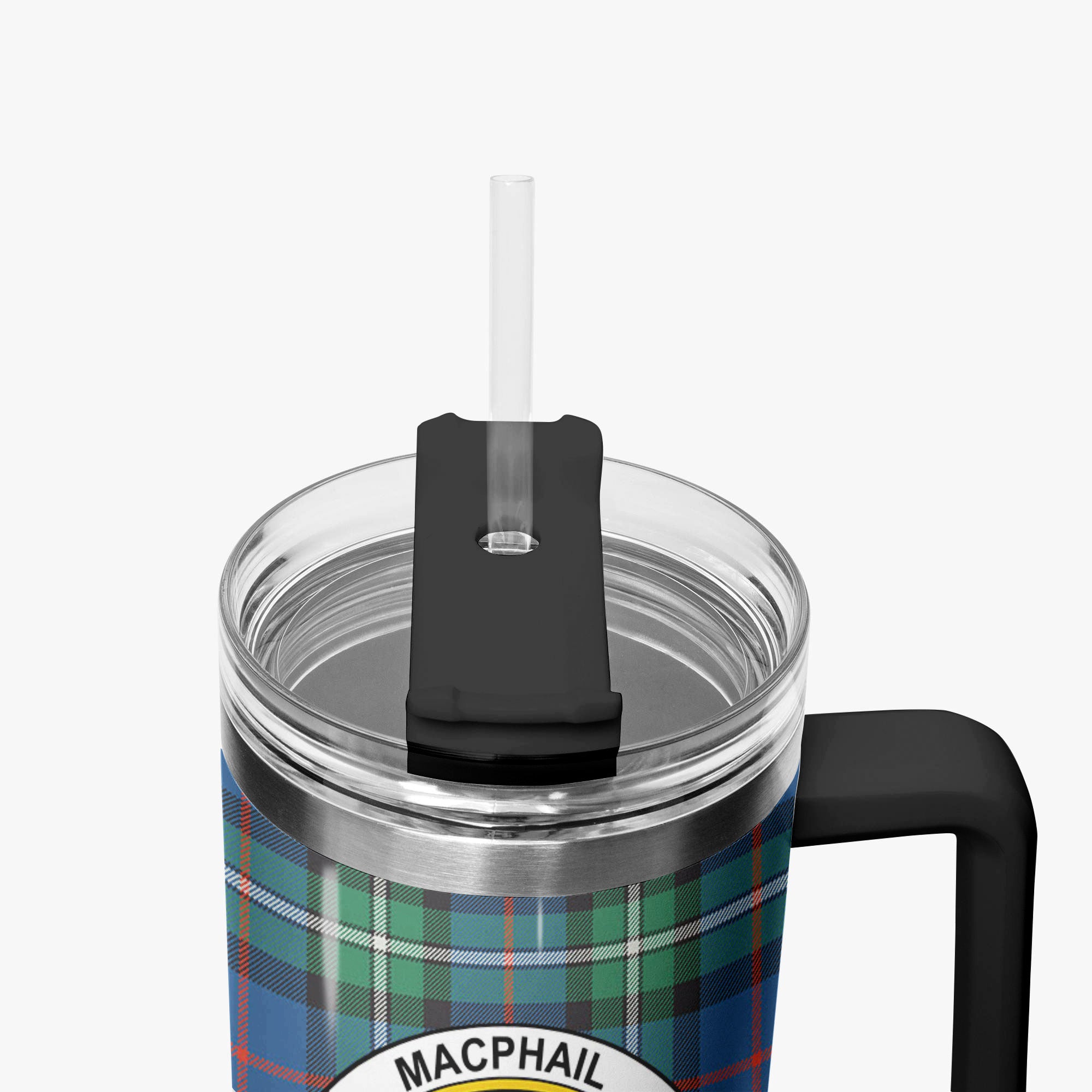MacPhail Hunting Ancient Tartan Crest 40 oz Insulated Tumbler with Handle