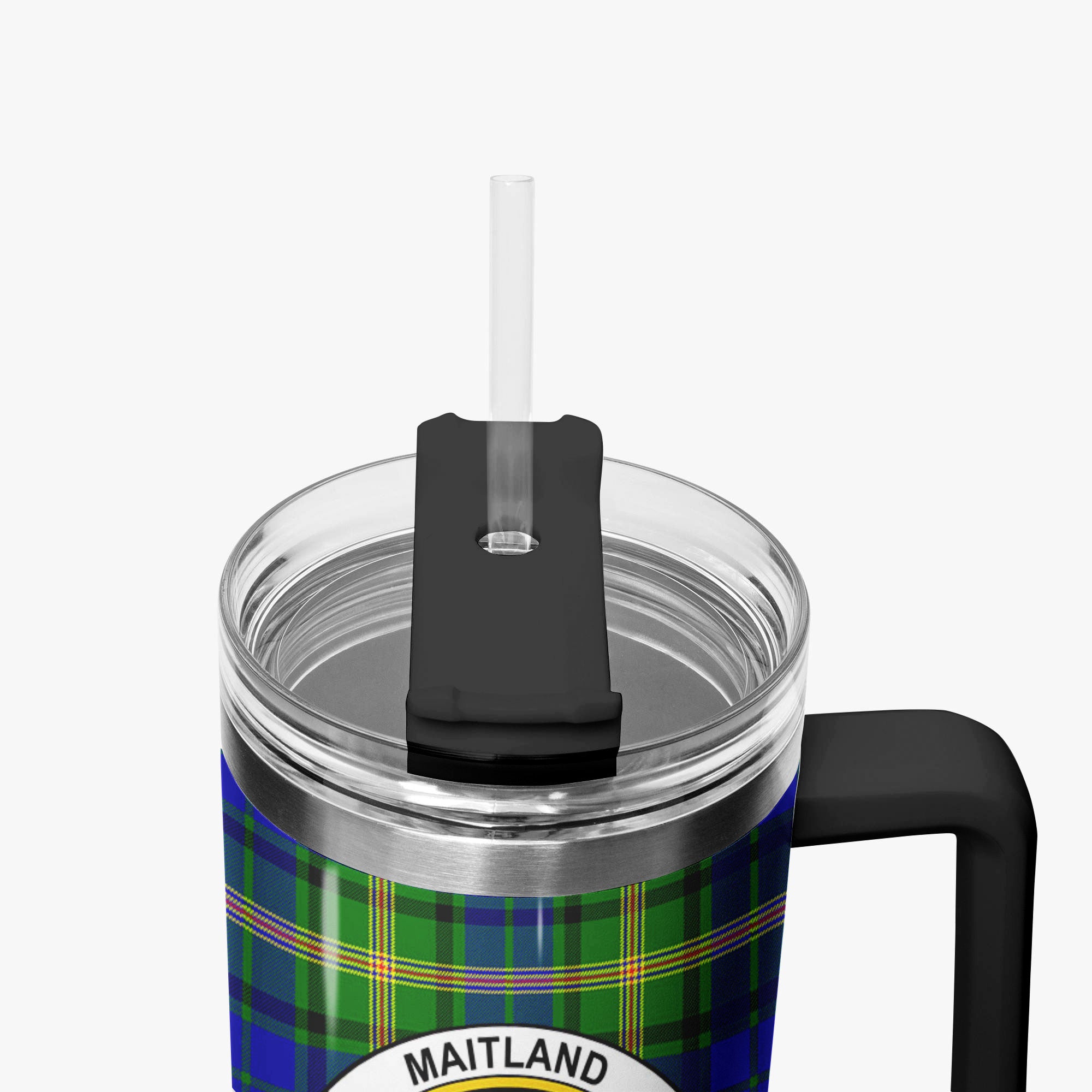 Maitland Tartan Crest 40 oz Insulated Tumbler with Handle