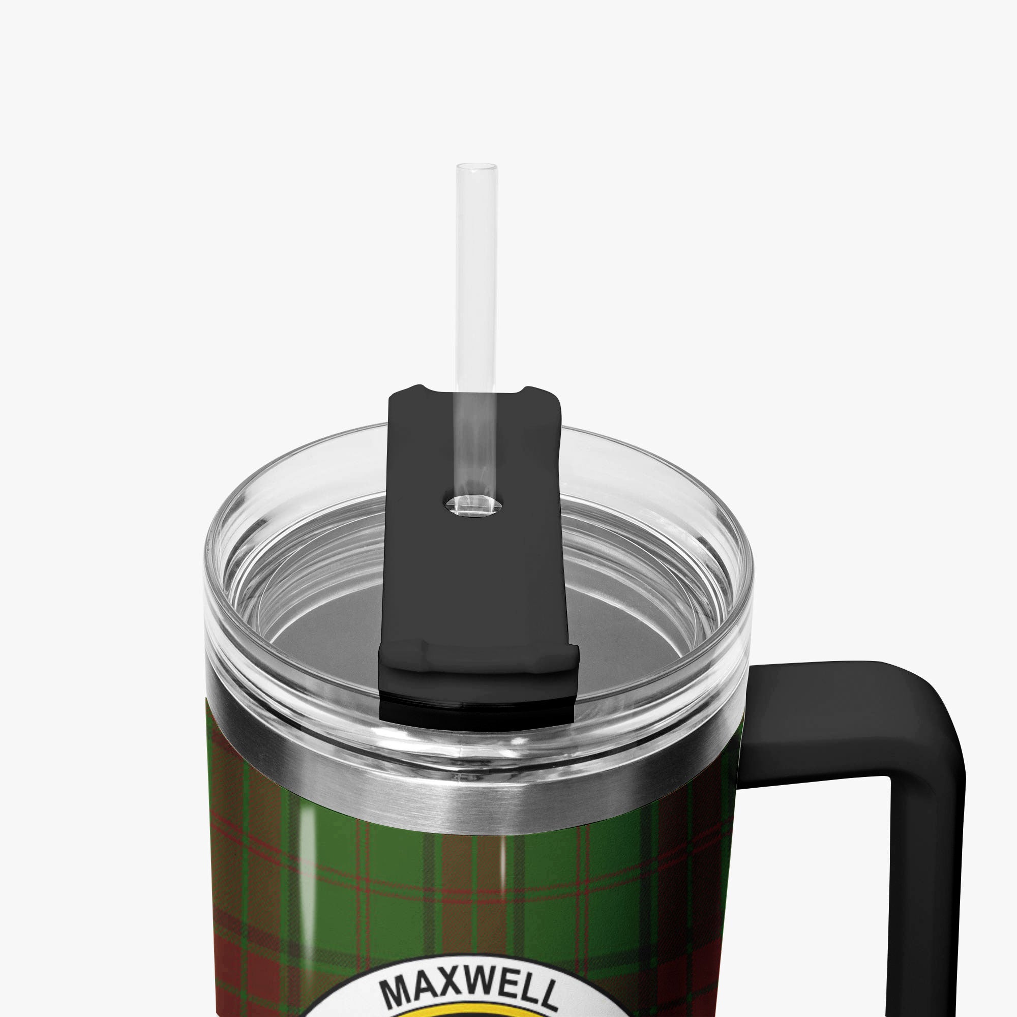 Maxwell Hunting Tartan Crest 40 oz Insulated Tumbler with Handle