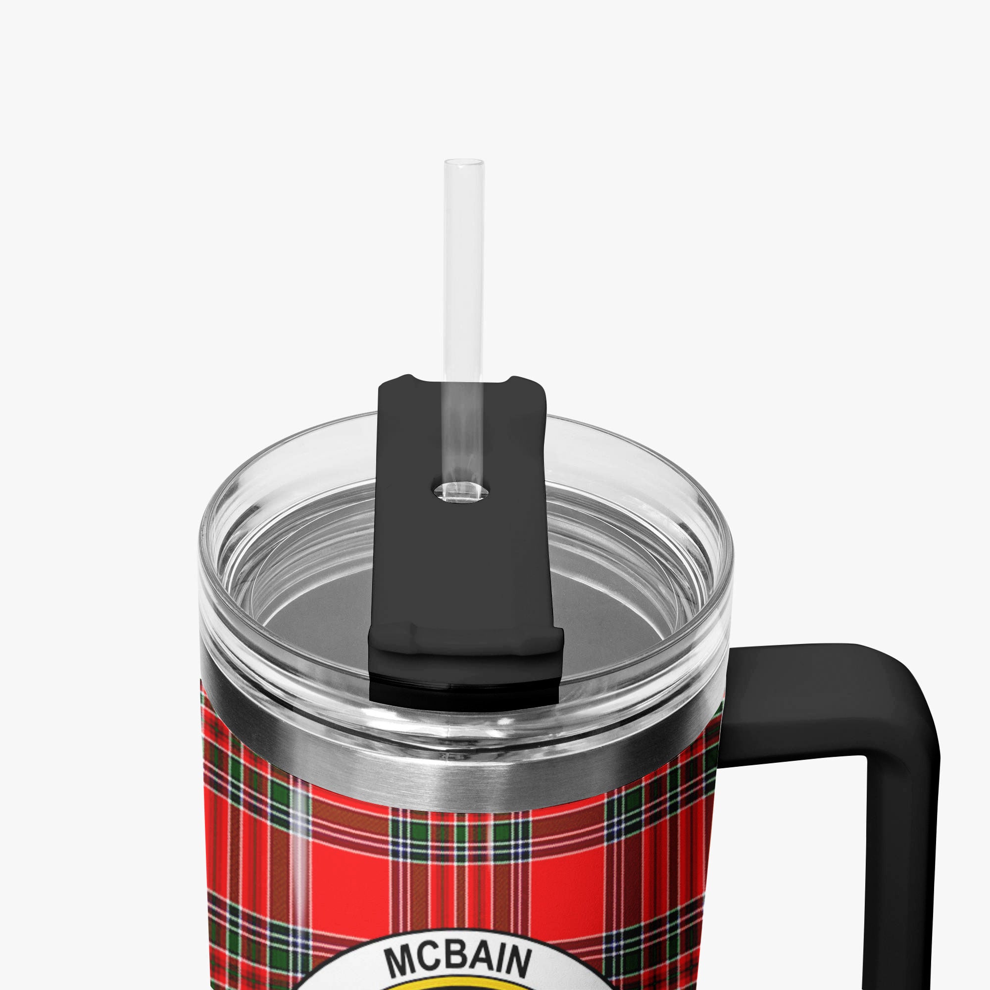 McBain Tartan Crest 40 oz Insulated Tumbler with Handle