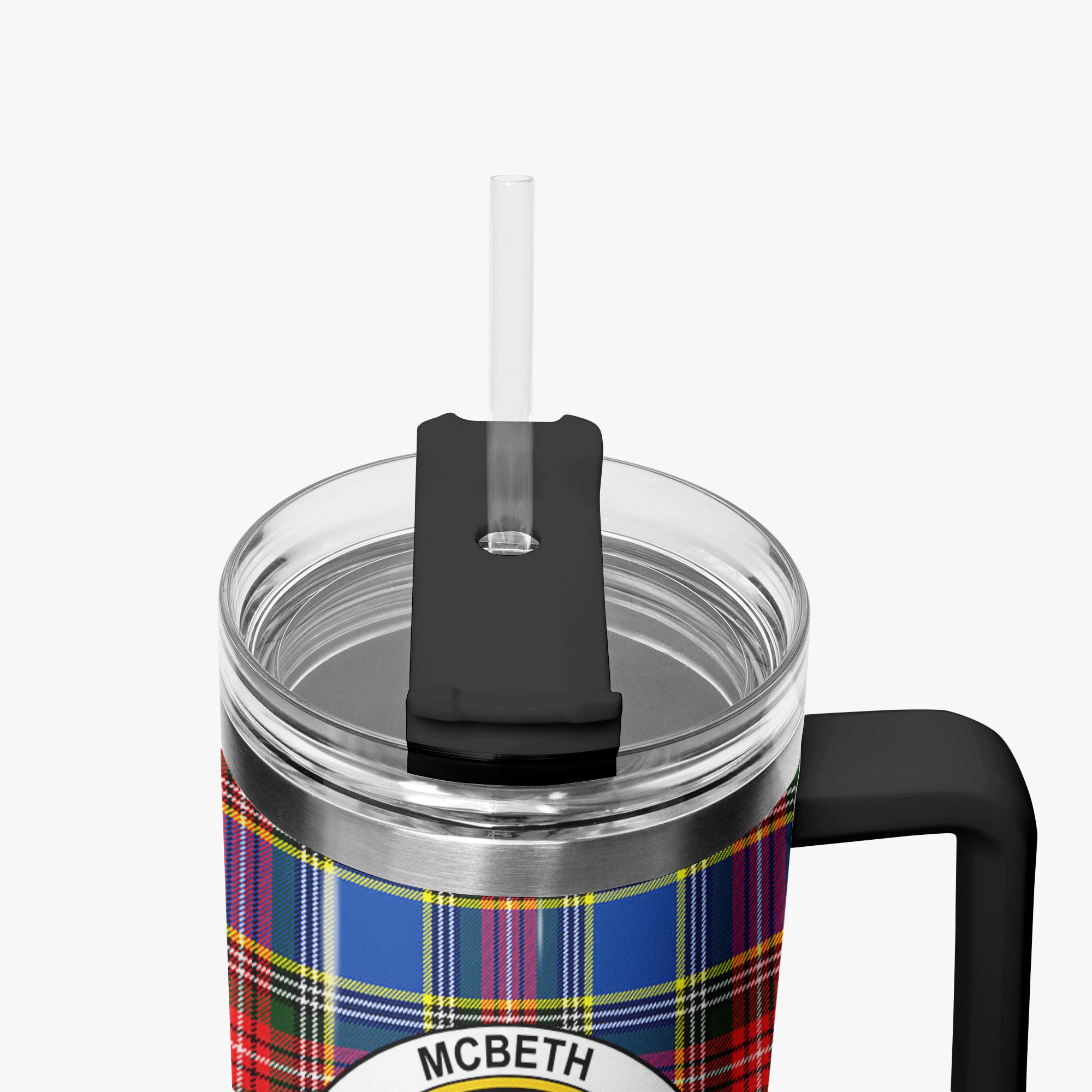 McBeth Modern Tartan Crest 40 oz Insulated Tumbler with Handle