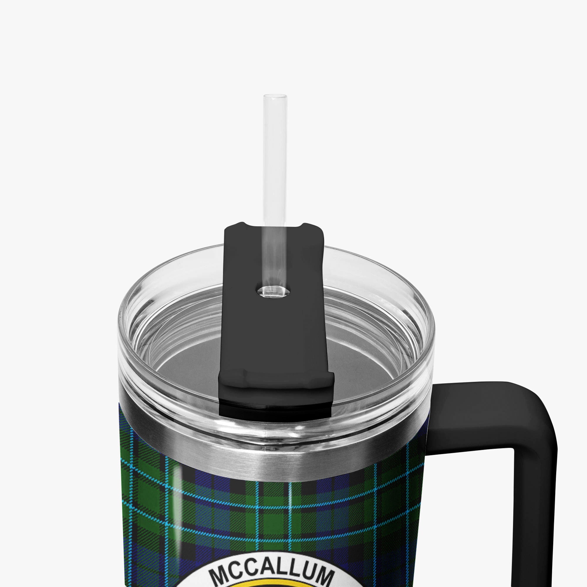 McCallum Modern Tartan Crest 40 oz Insulated Tumbler with Handle