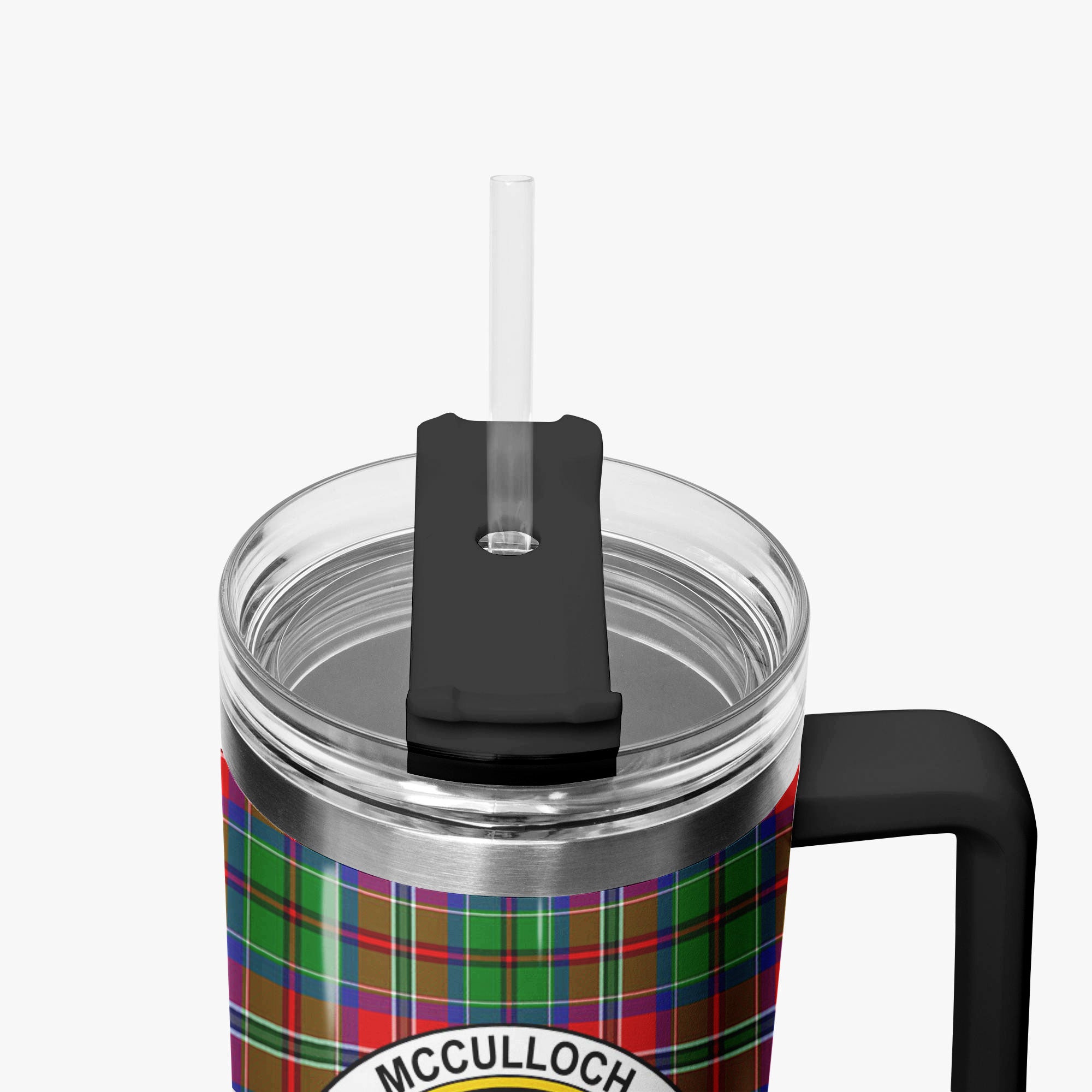 McCulloch Tartan Crest 40 oz Insulated Tumbler with Handle