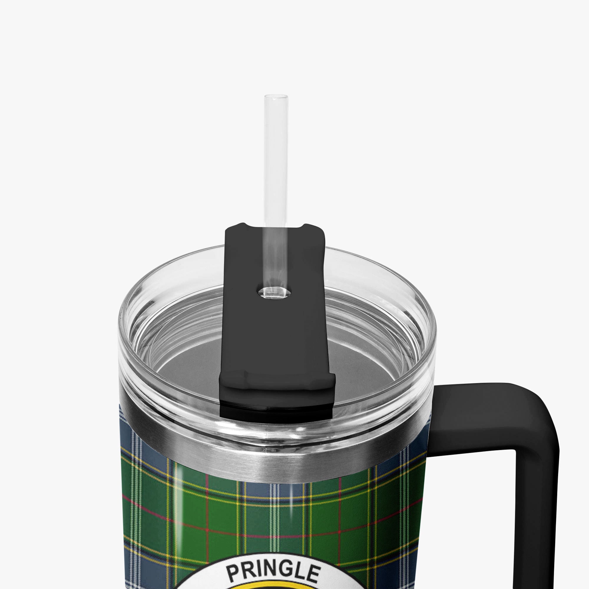 Pringle Tartan Crest 40 oz Insulated Tumbler with Handle