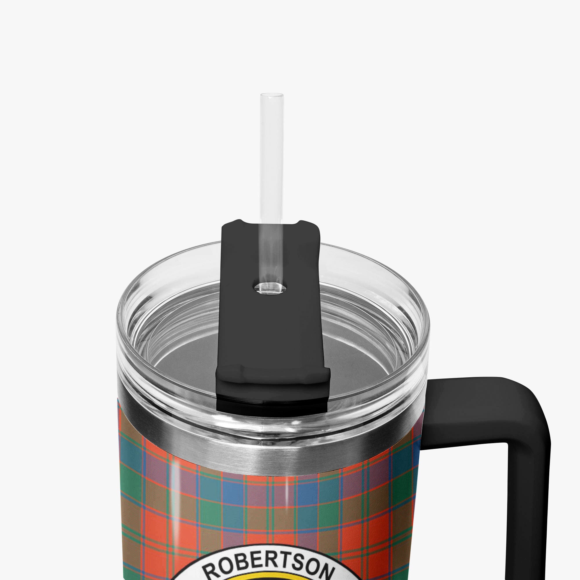 Robertson Ancient Tartan Crest 40 oz Insulated Tumbler with Handle
