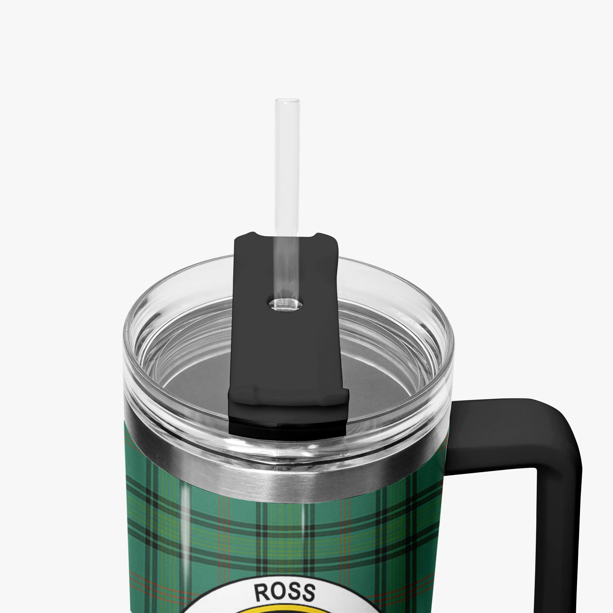 Ross Hunting Ancient Tartan Crest 40 oz Insulated Tumbler with Handle