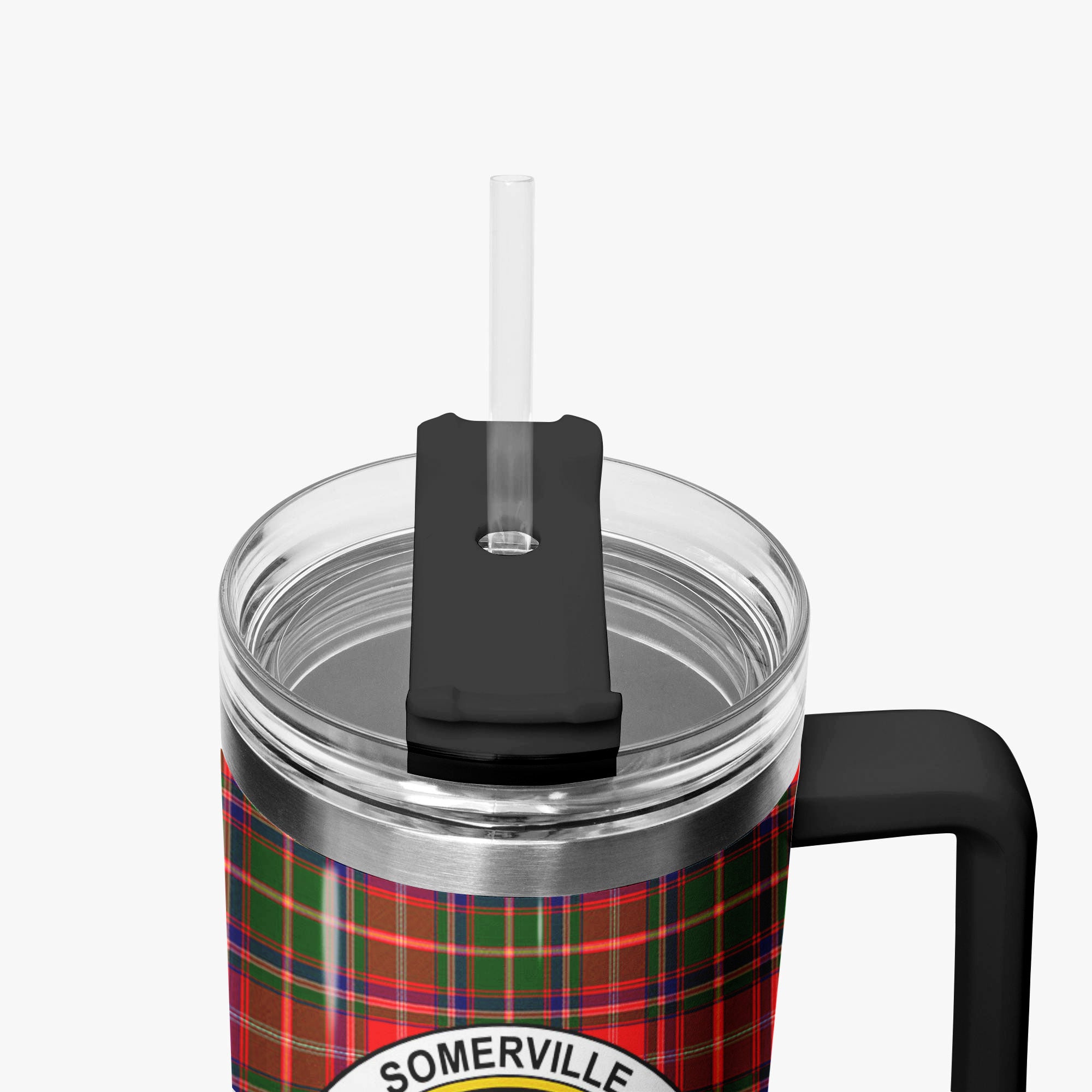 Somerville Tartan Crest 40 oz Insulated Tumbler with Handle