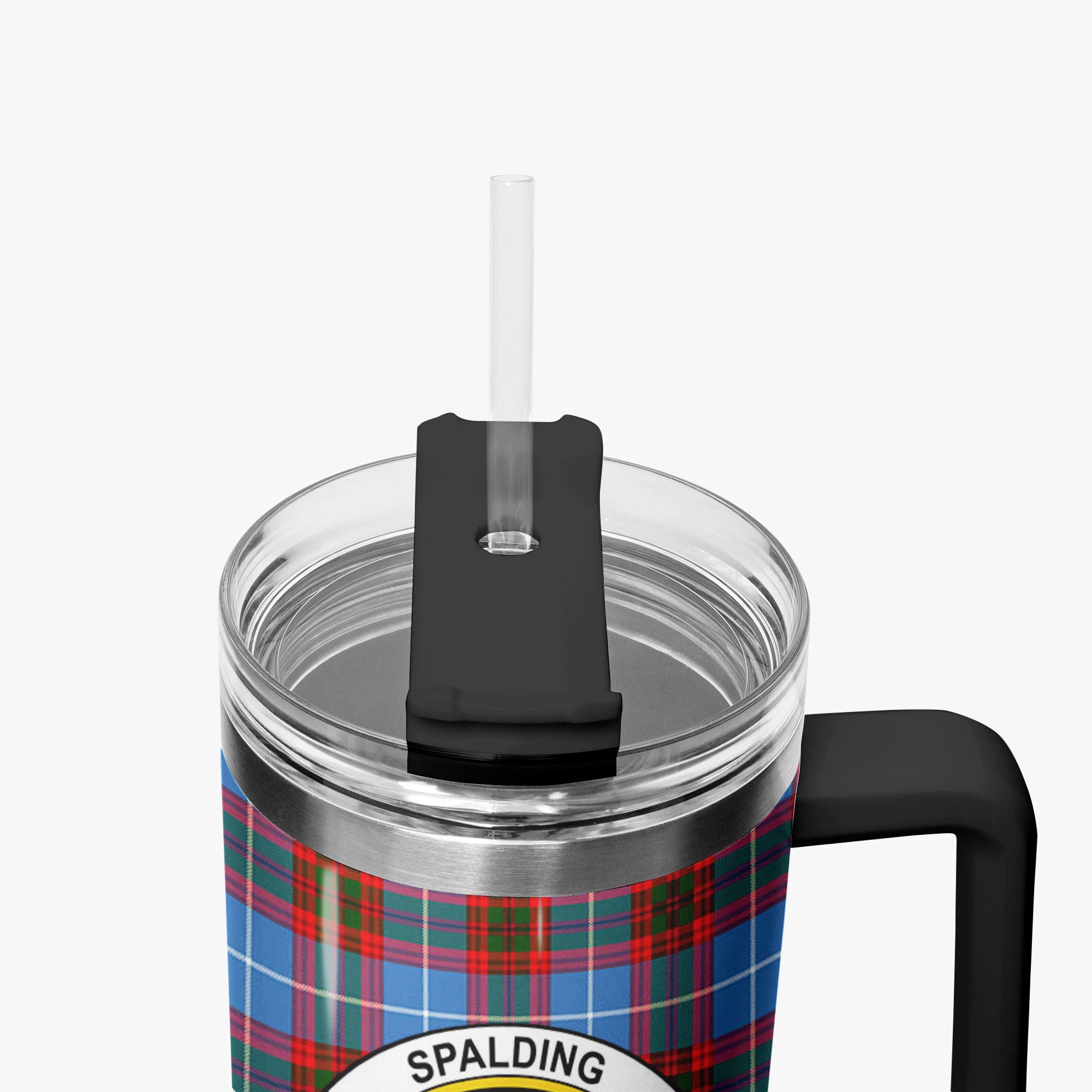 Spalding Tartan Crest 40 oz Insulated Tumbler with Handle