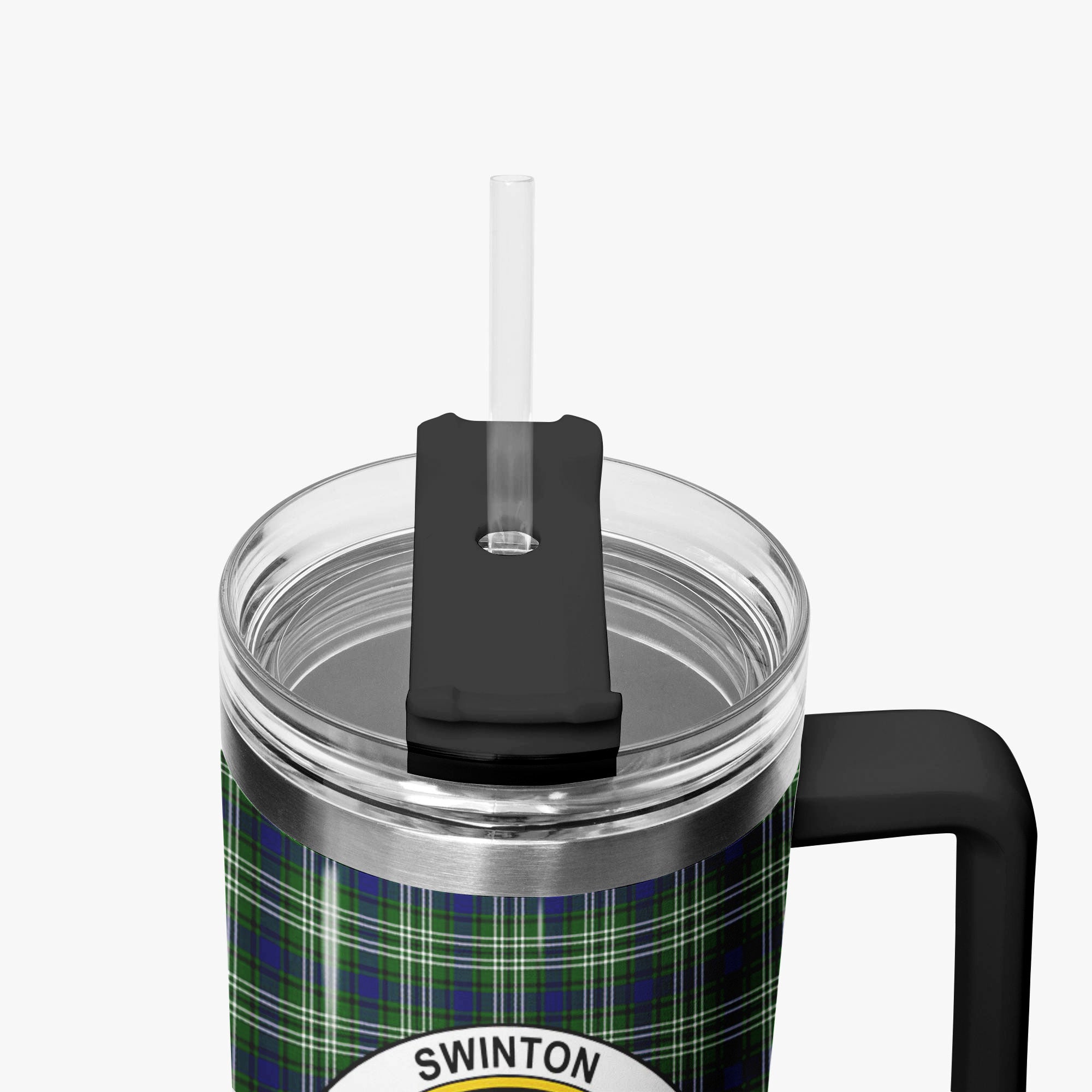 Swinton Tartan Crest 40 oz Insulated Tumbler with Handle