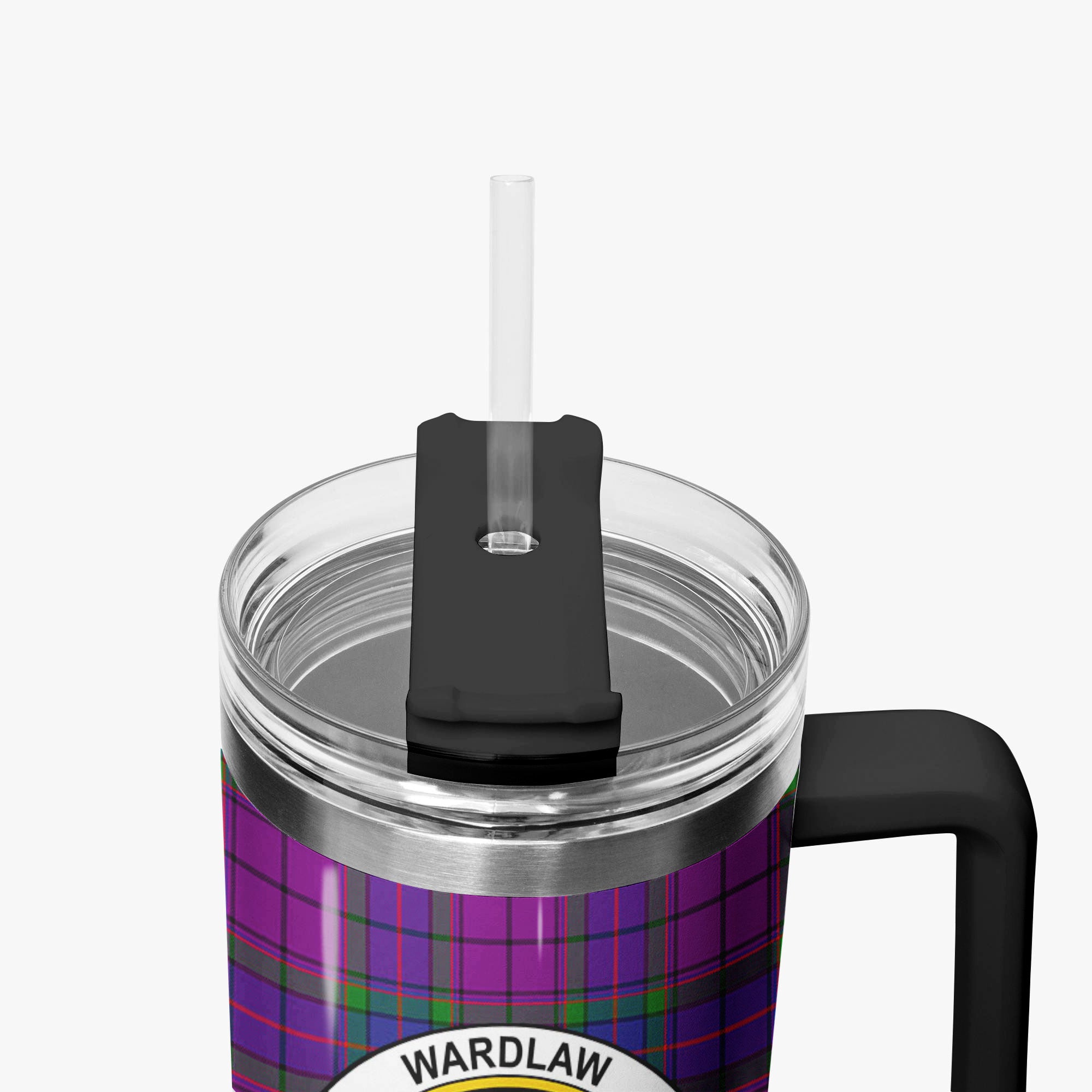 Wardlaw Modern Tartan Crest 40 oz Insulated Tumbler with Handle