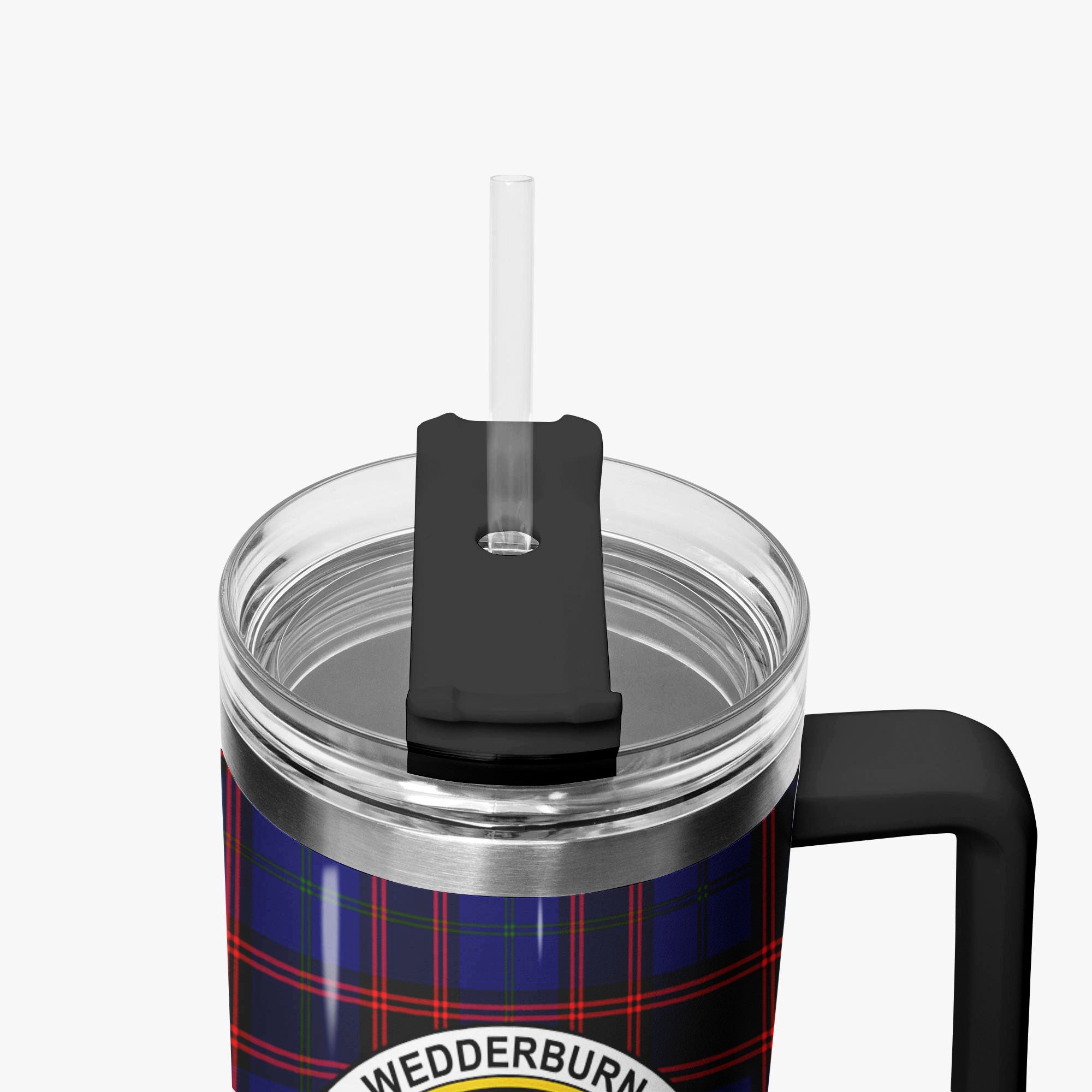 Wedderburn Tartan Crest 40 oz Insulated Tumbler with Handle