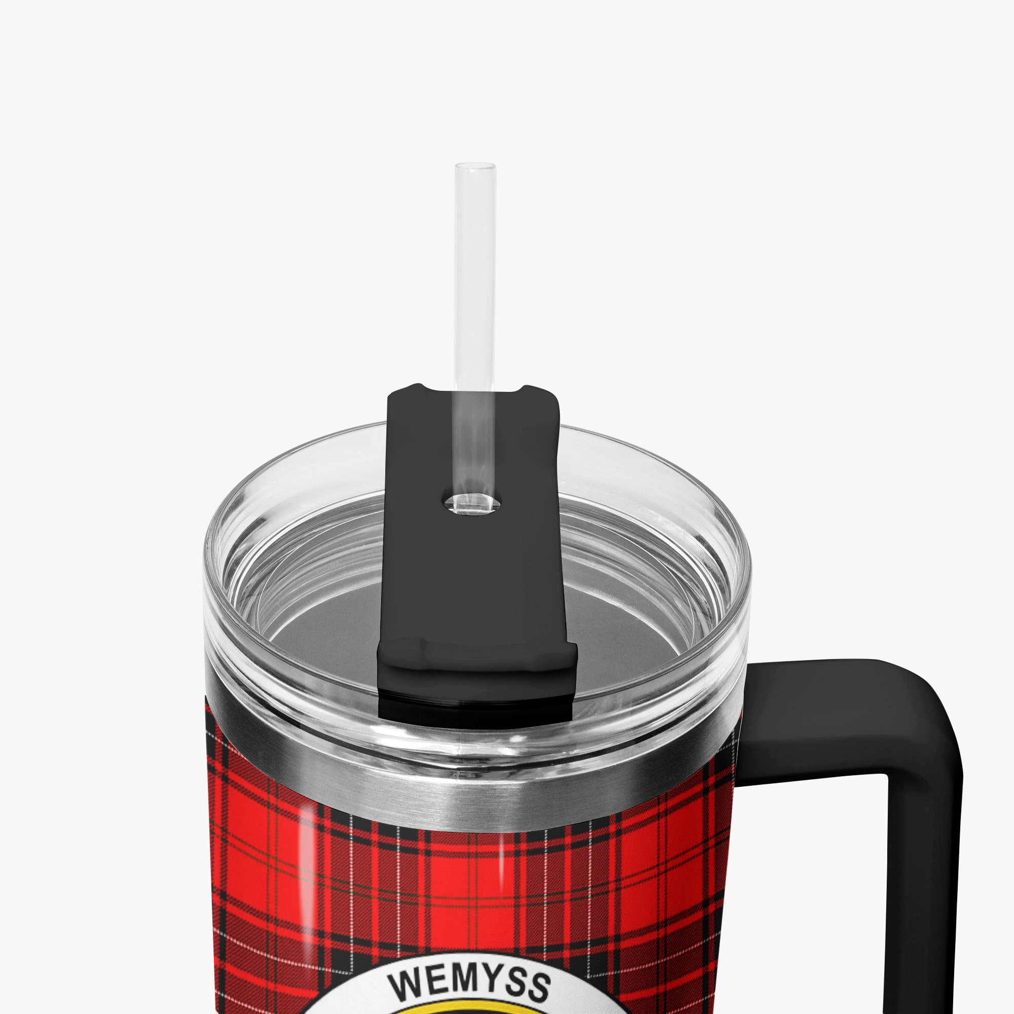 Wemyss Modern Tartan Crest 40 oz Insulated Tumbler with Handle
