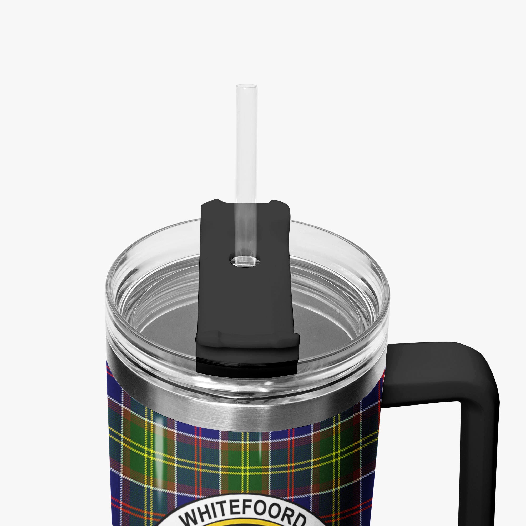 Whitefoord Tartan Crest 40 oz Insulated Tumbler with Handle