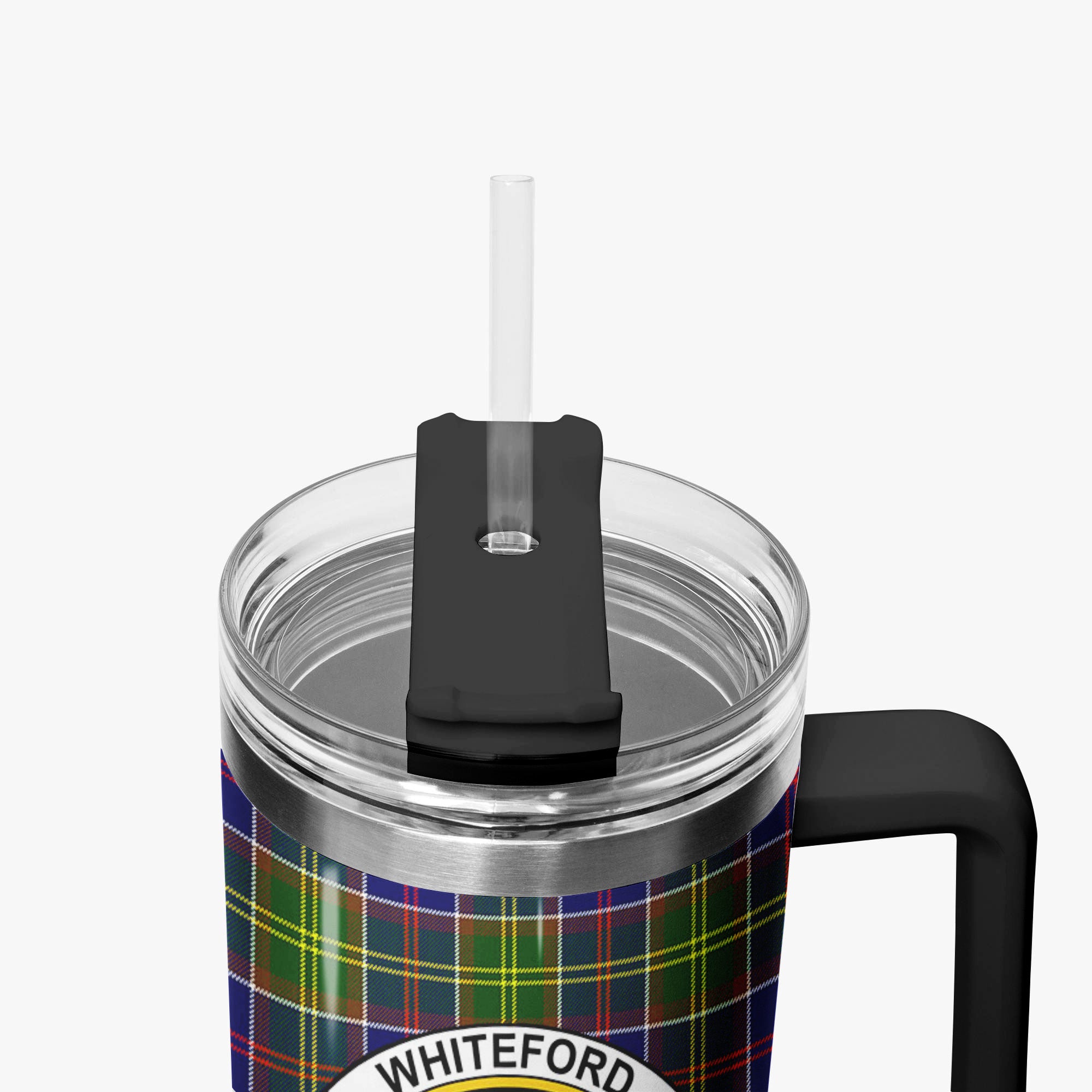 Whiteford Tartan Crest 40 oz Insulated Tumbler with Handle