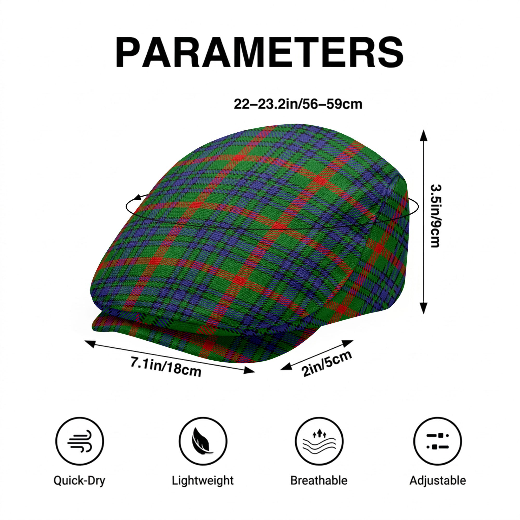 Aiton Tartan Flat Caps