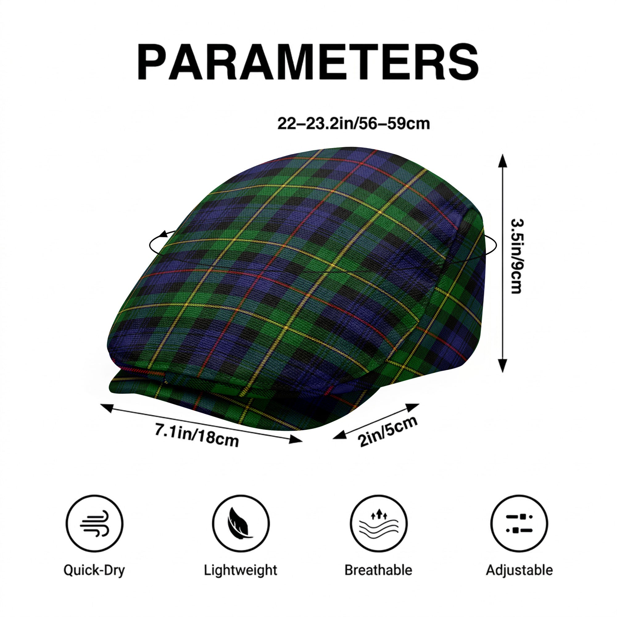 Baillie Tartan Flat Caps