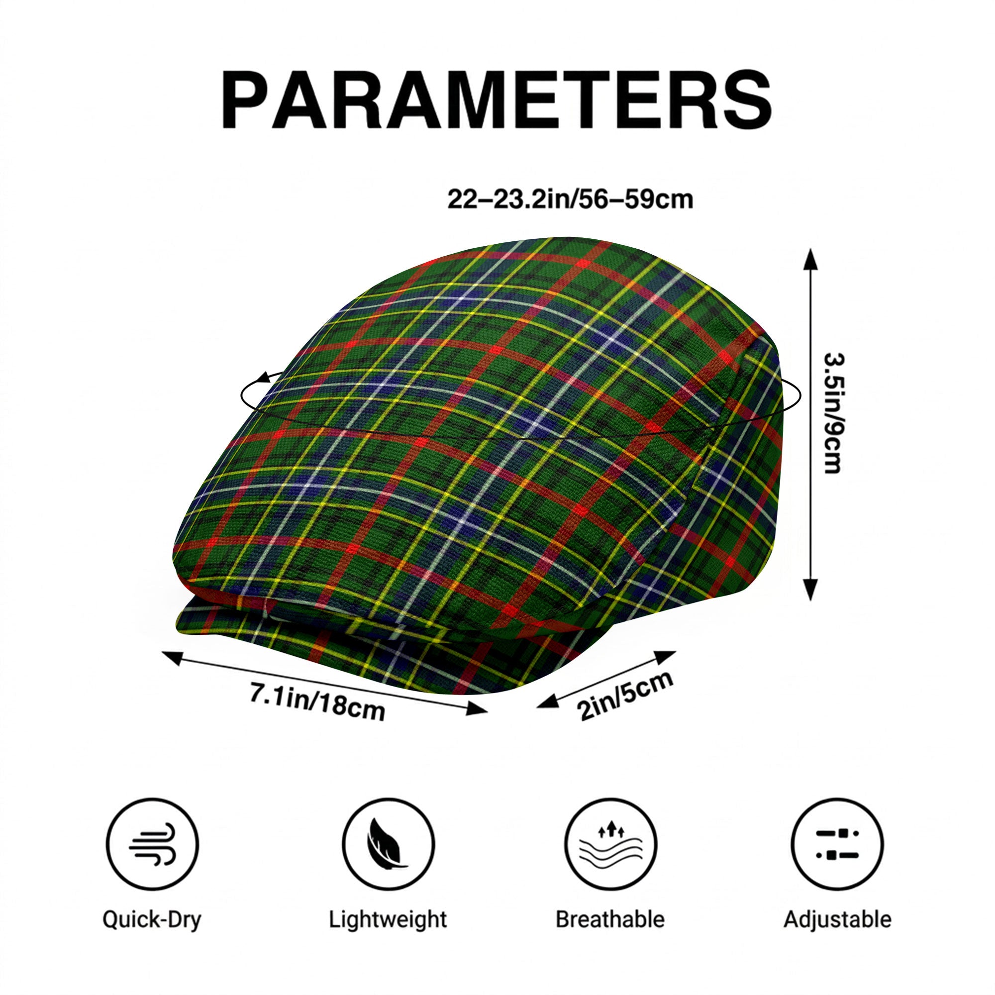 Bisset Tartan Flat Caps