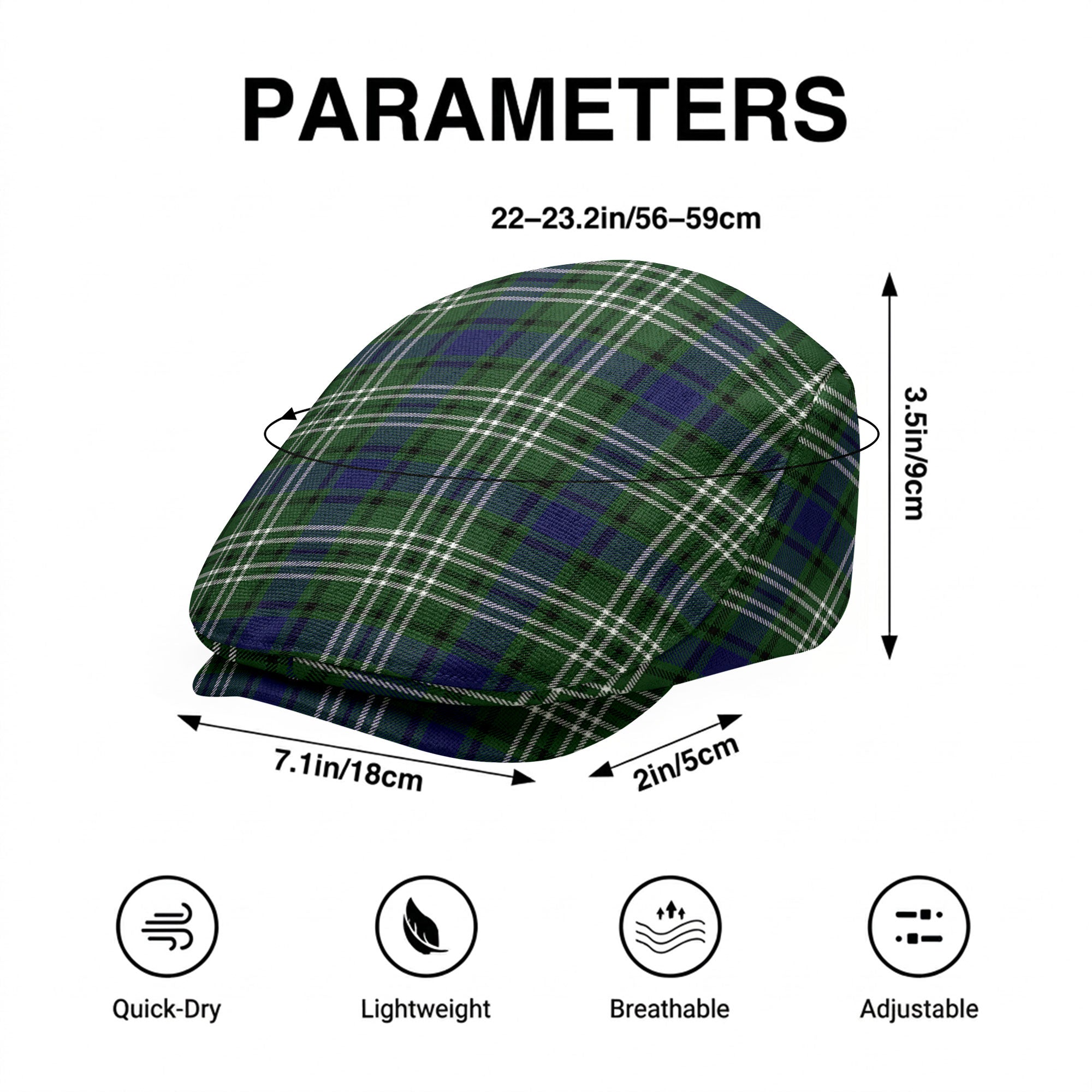 Blyth Tartan Flat Caps
