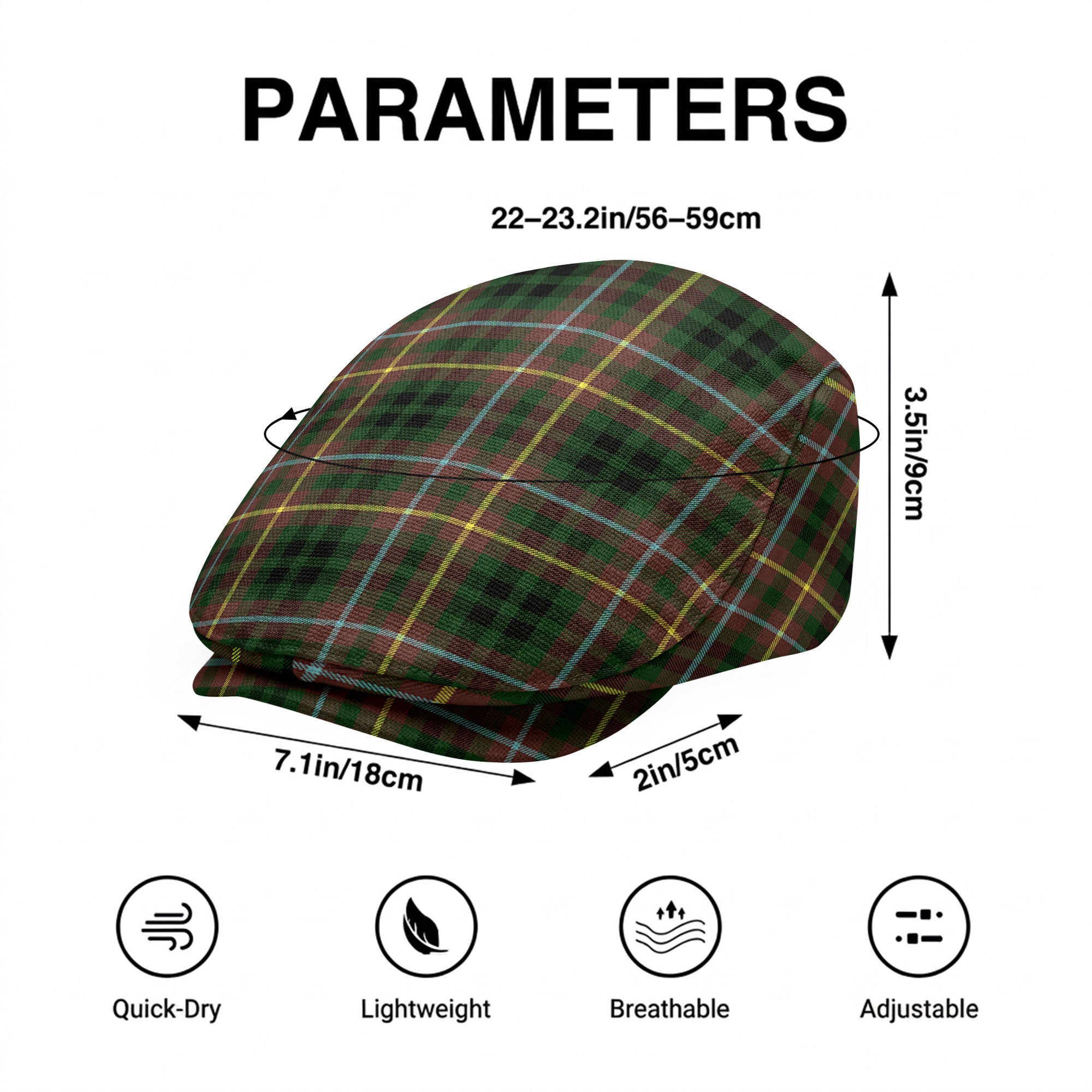 Buchanan Hunting Tartan Flat Caps