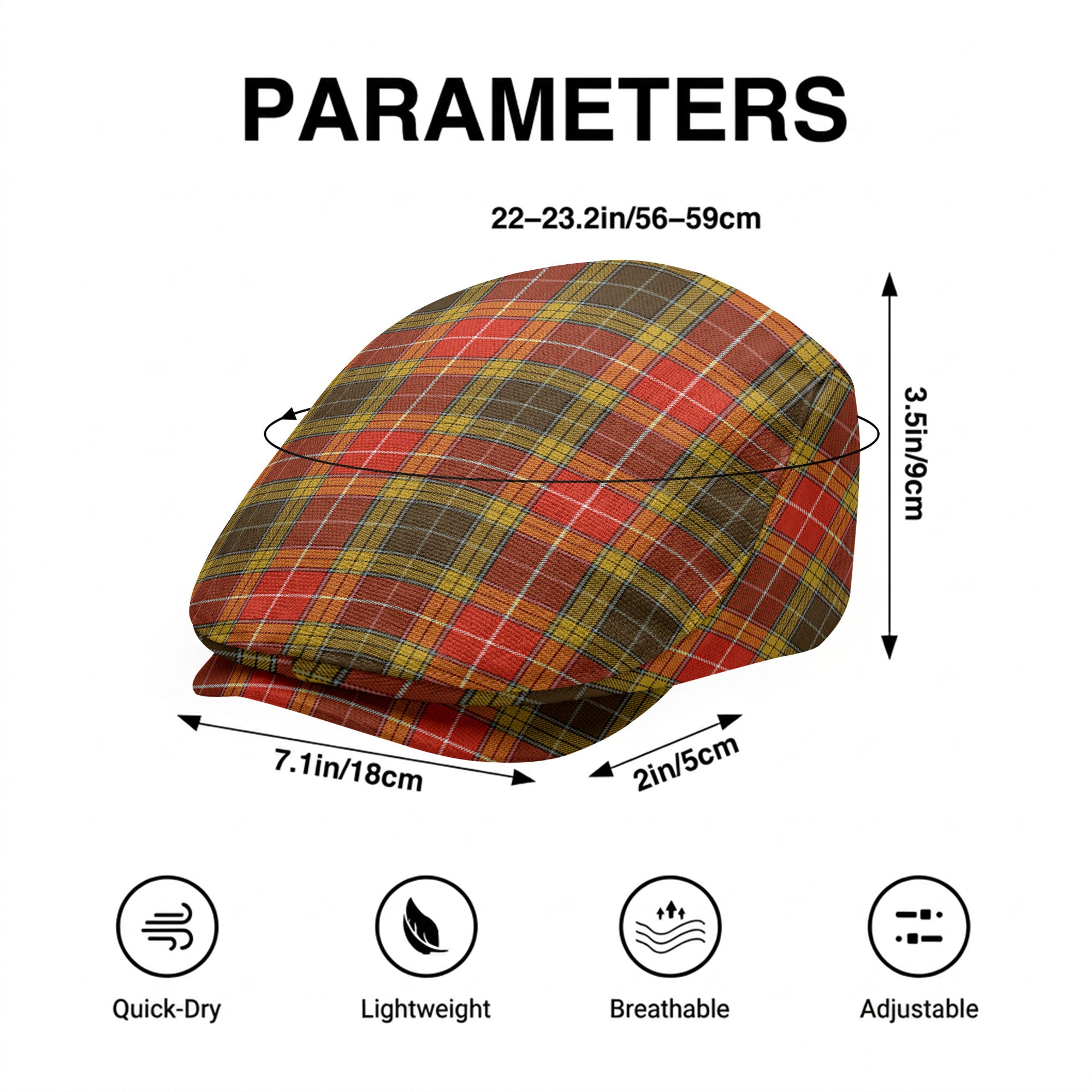 Buchanan Old Set Weathered Tartan Flat Caps
