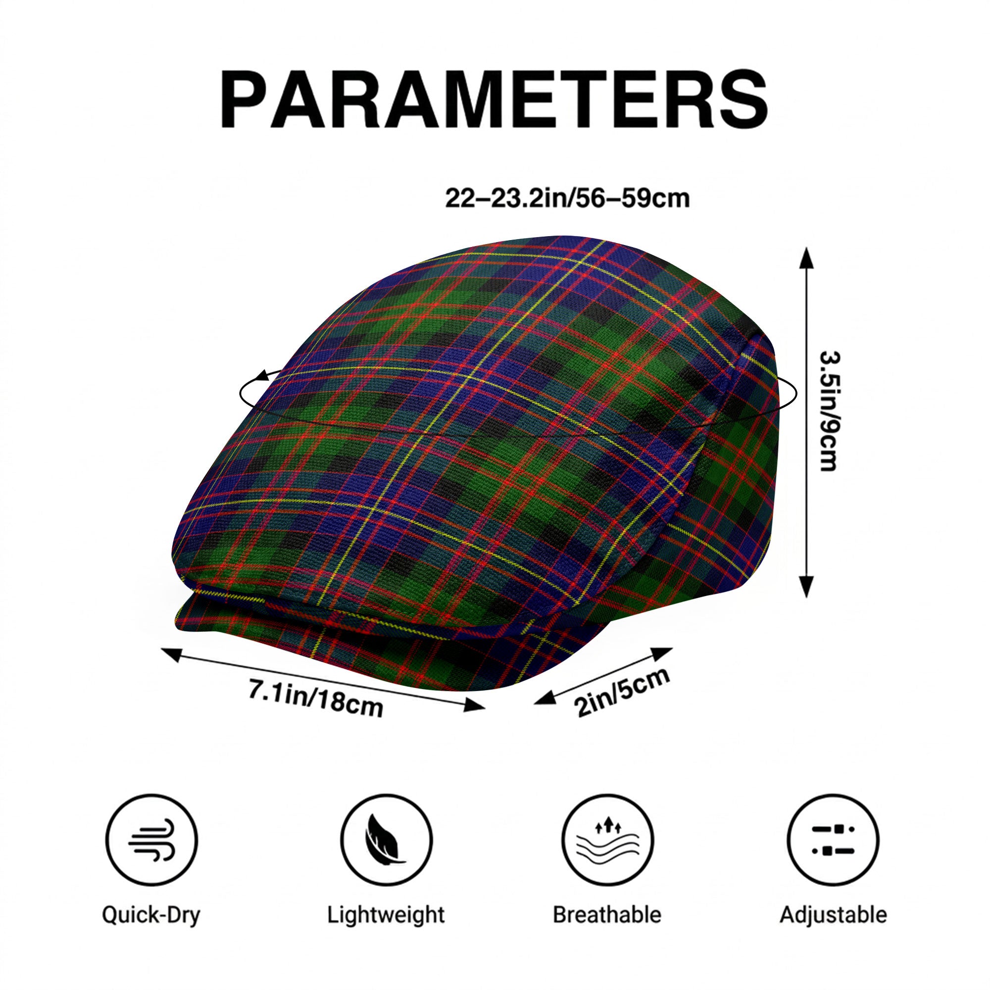 Cameron of Erracht Modern Tartan Flat Caps