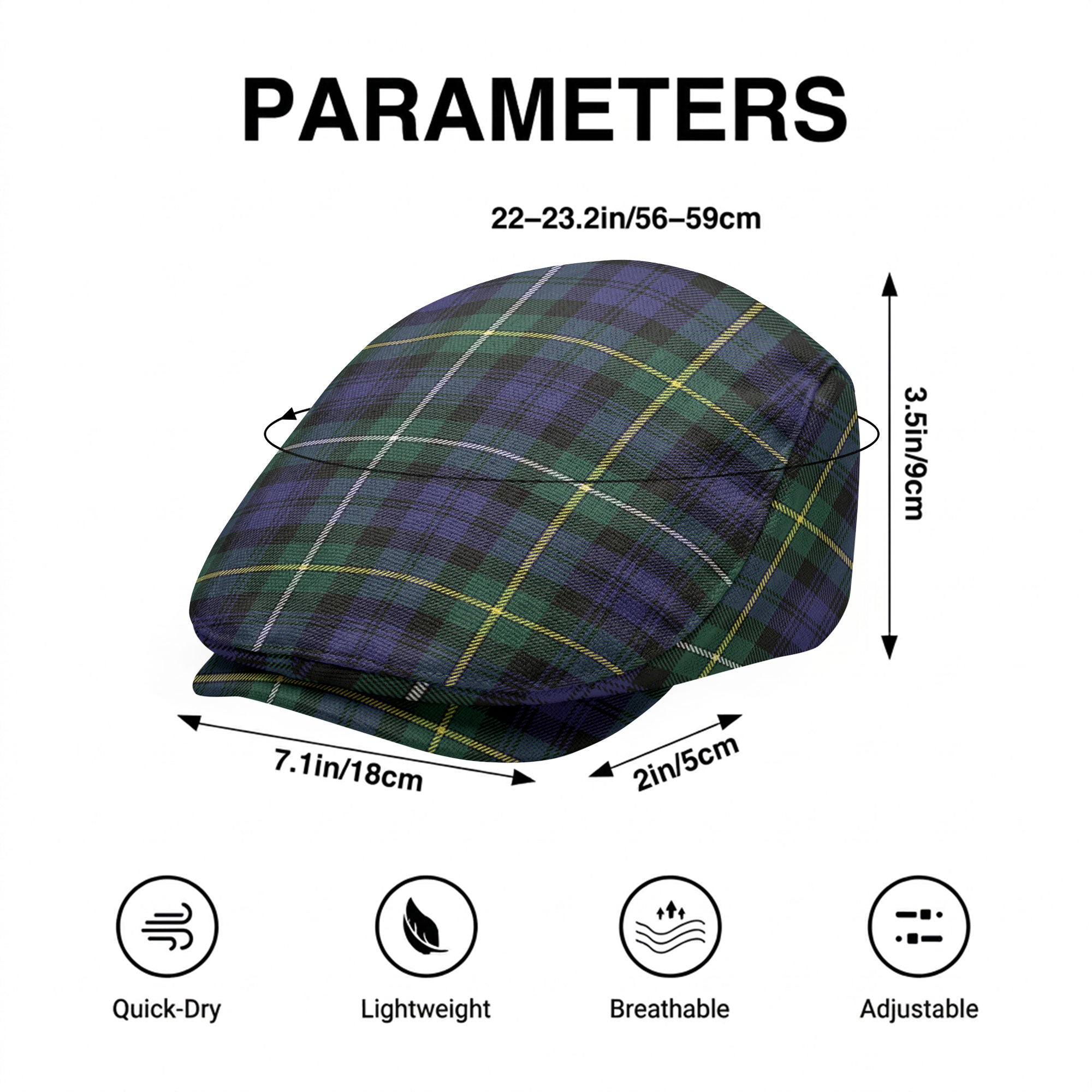 Campbell Argyll Modern Tartan Flat Caps