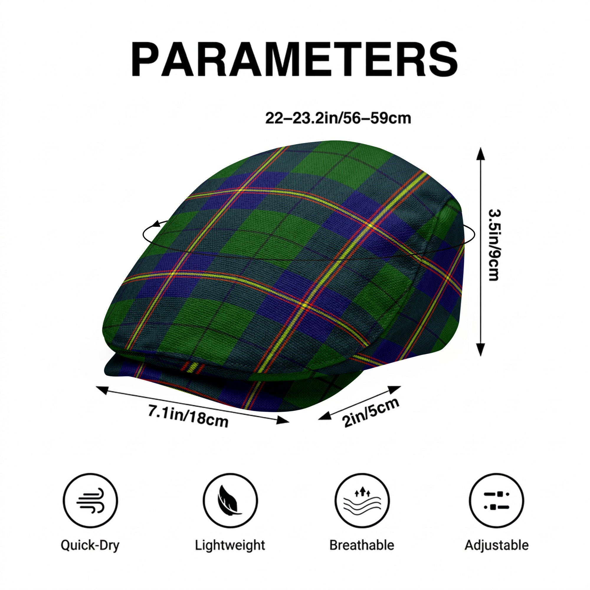 Carmichael Modern Tartan Flat Caps