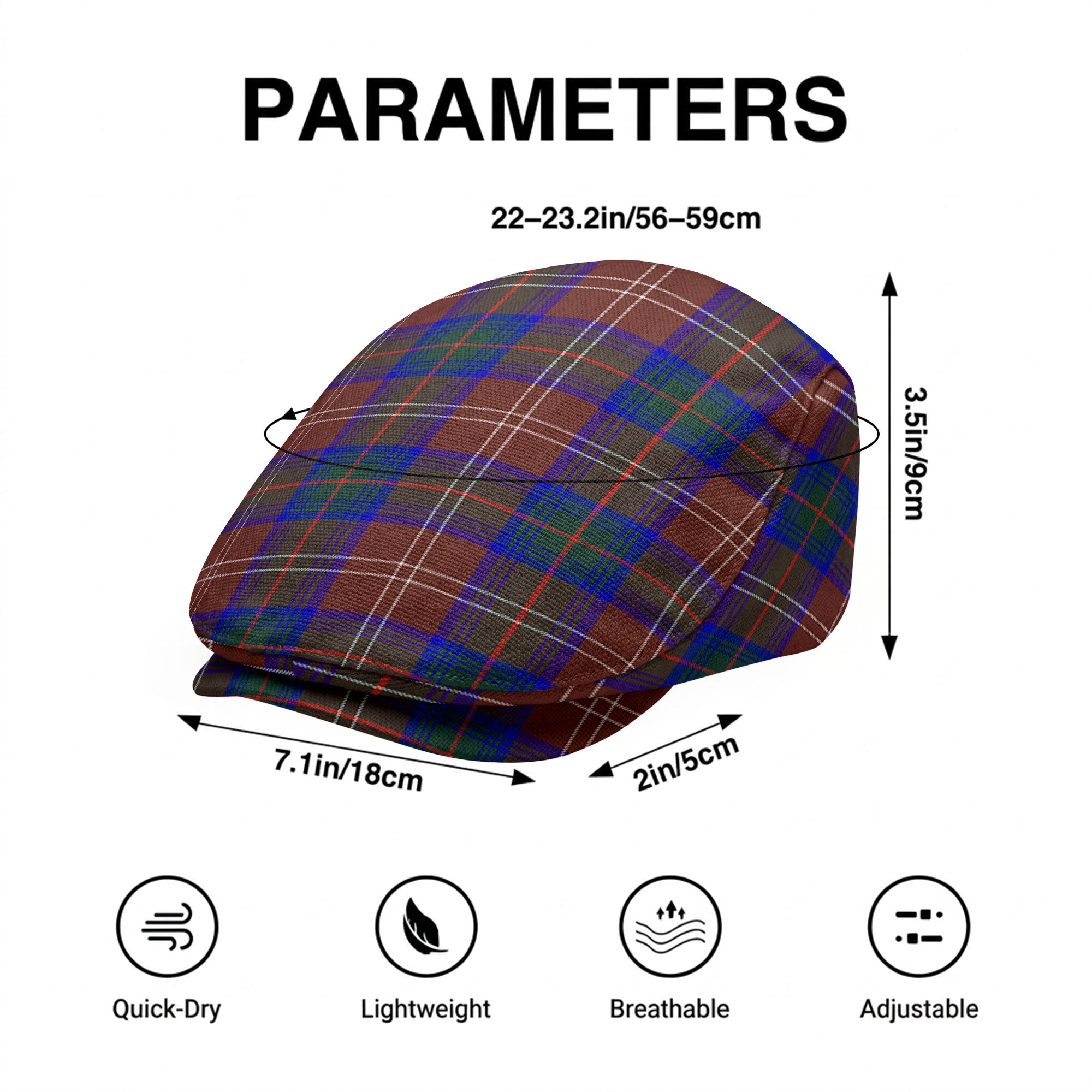 Chisholm Hunting Modern Tartan Flat Caps