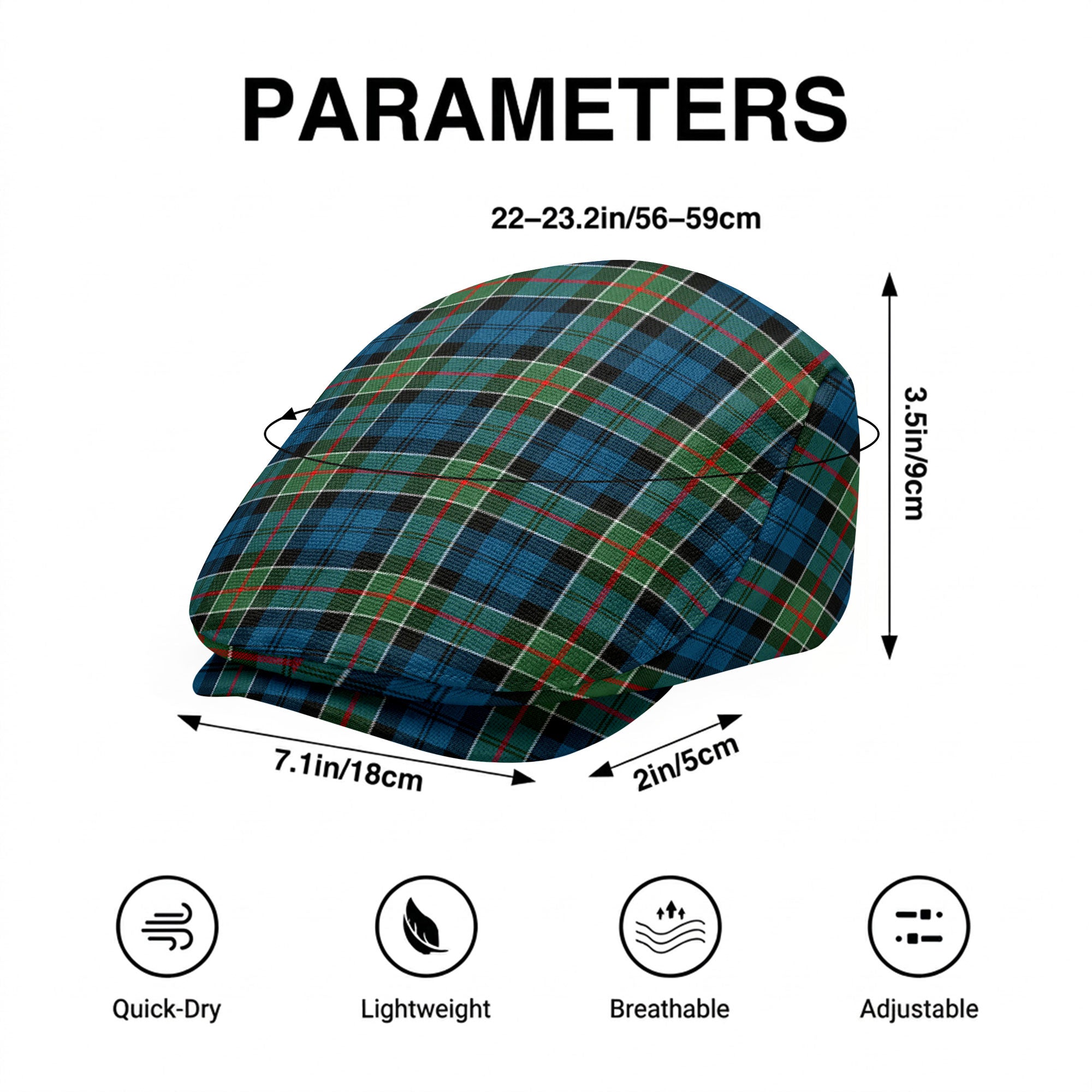 Colquhoun Ancient Tartan Flat Caps