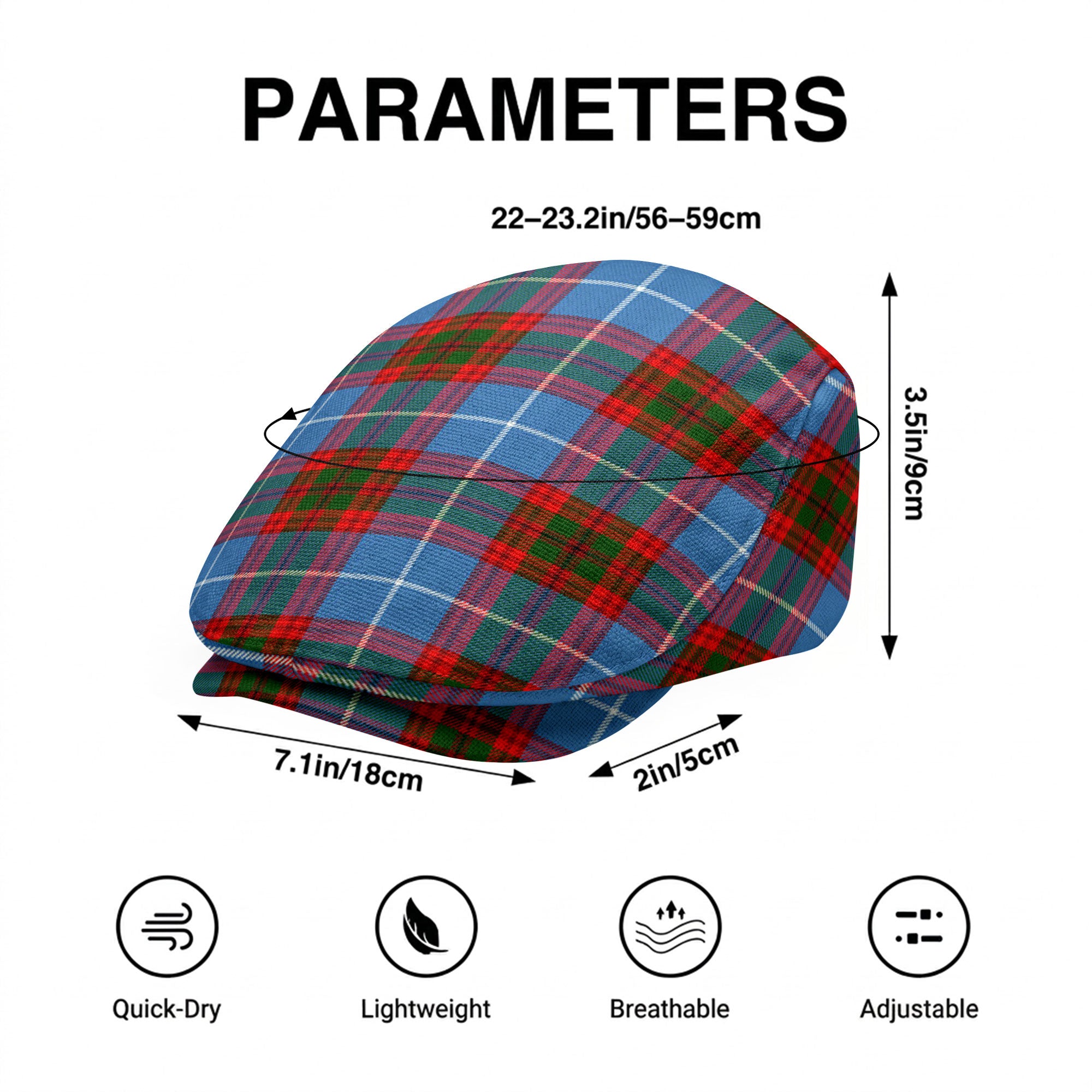 Crichton Tartan Flat Caps
