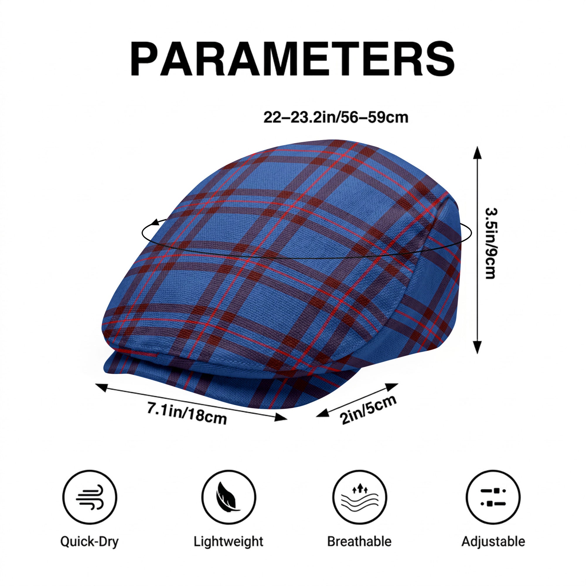 Elliot Modern Tartan Flat Caps