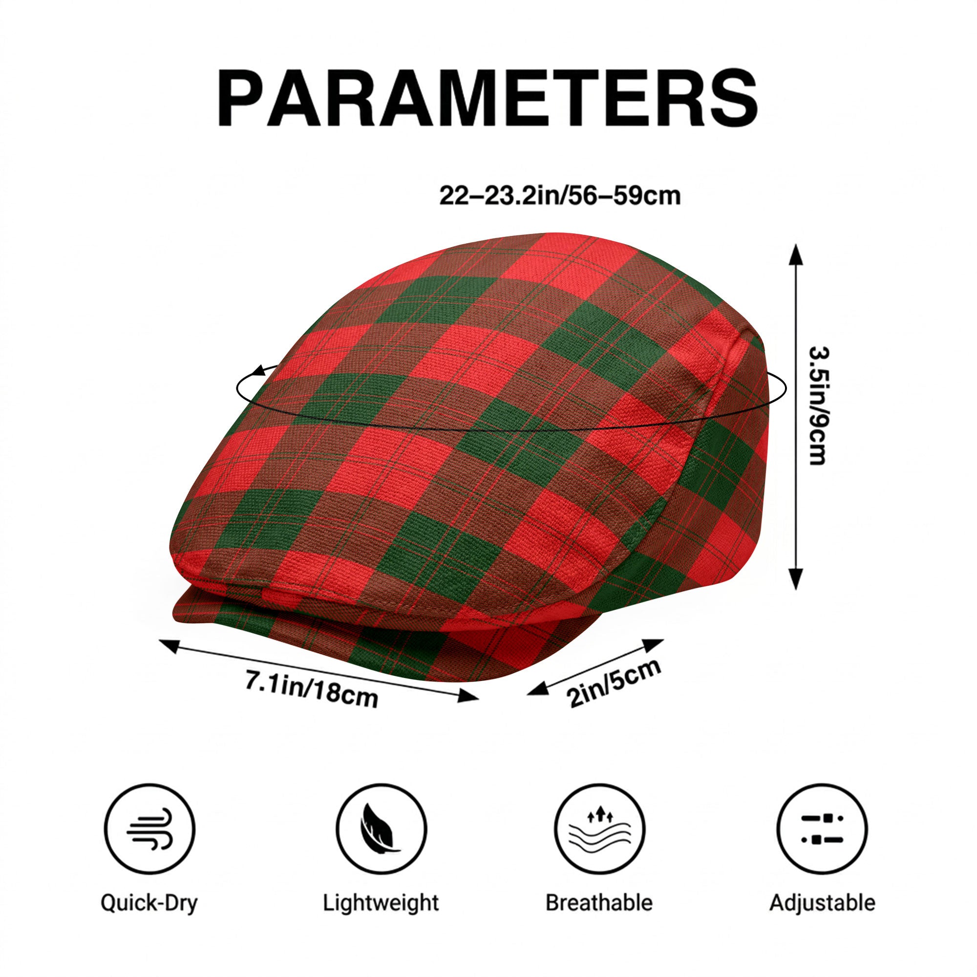 Erskine Modern Tartan Flat Caps