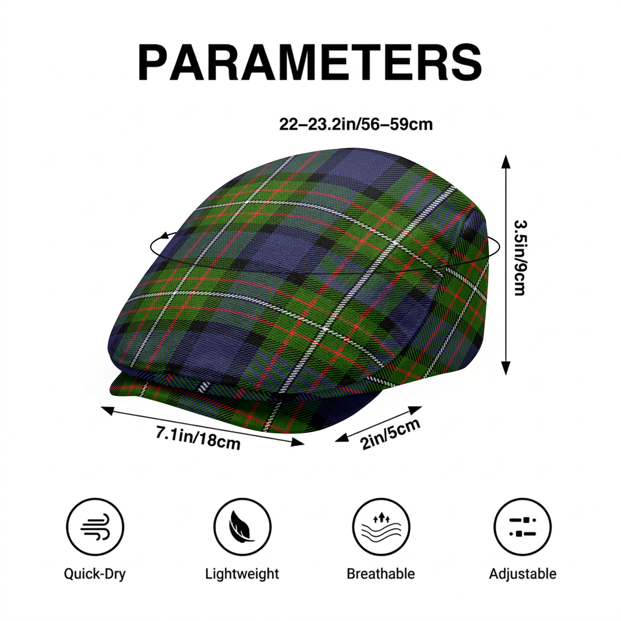 Fergusson Modern Tartan Flat Caps