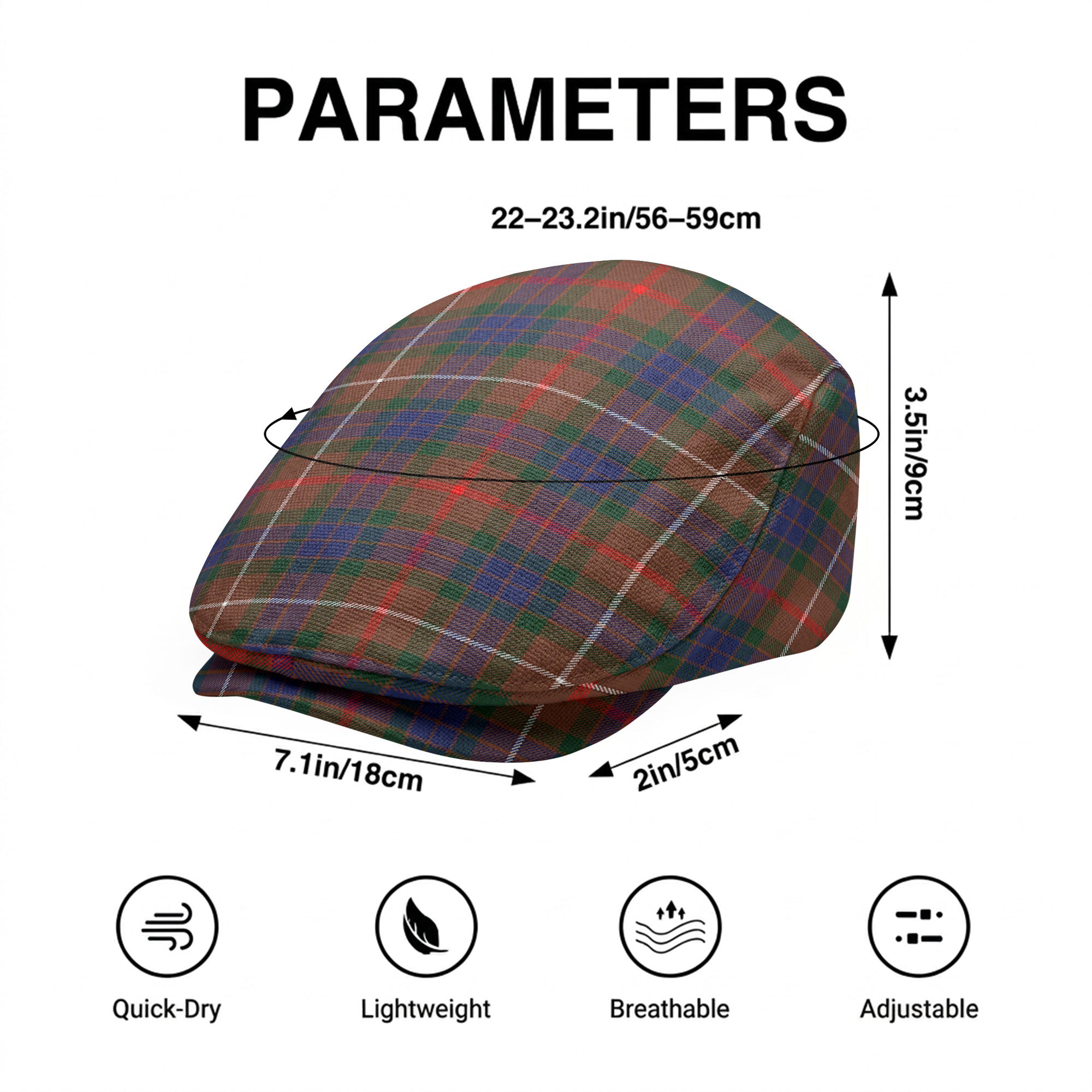 Fraser (of Lovat) Hunting Modern Tartan Flat Caps