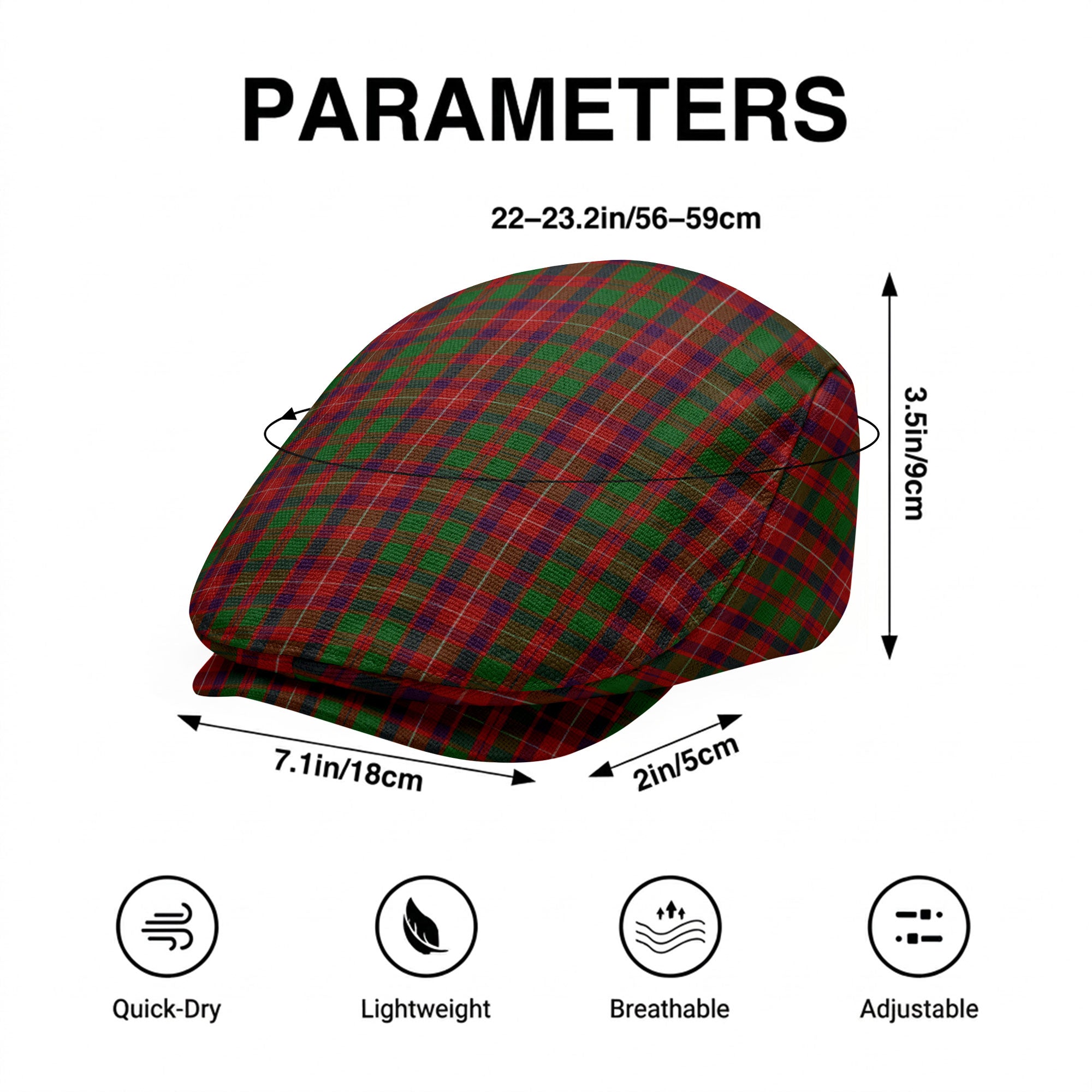Ged Tartan Flat Caps