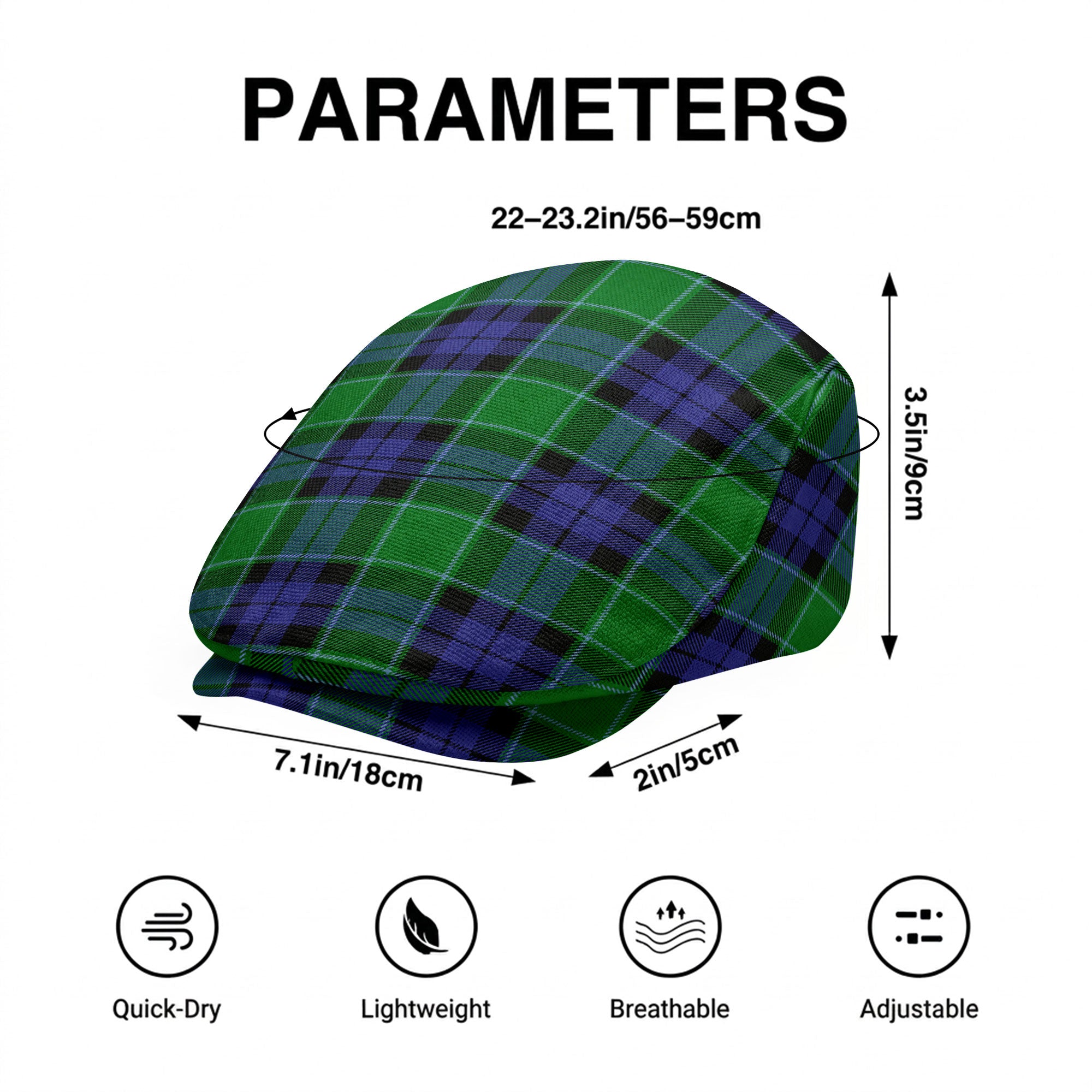 Graham of Menteith Modern Tartan Flat Caps