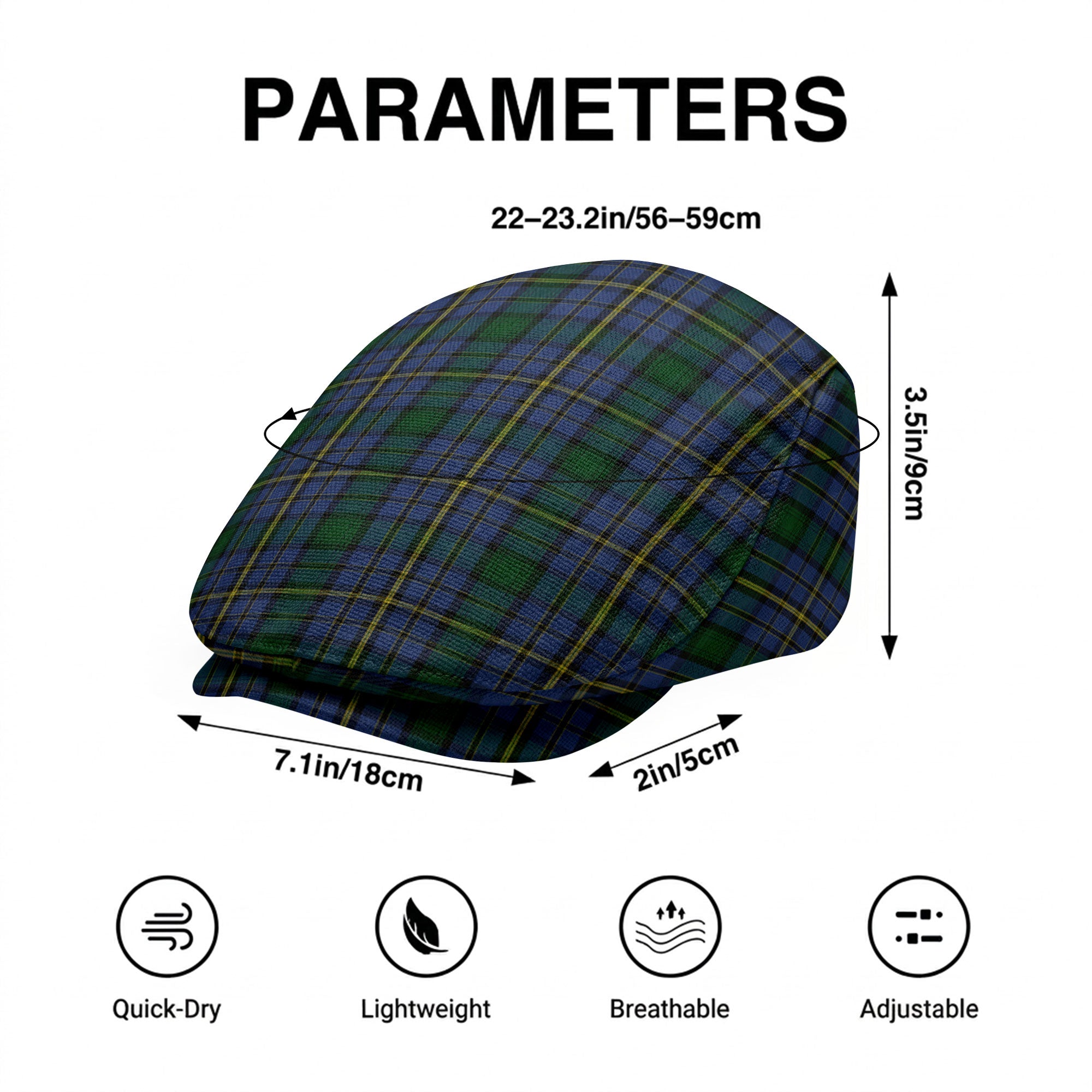 Hope Tartan Flat Caps