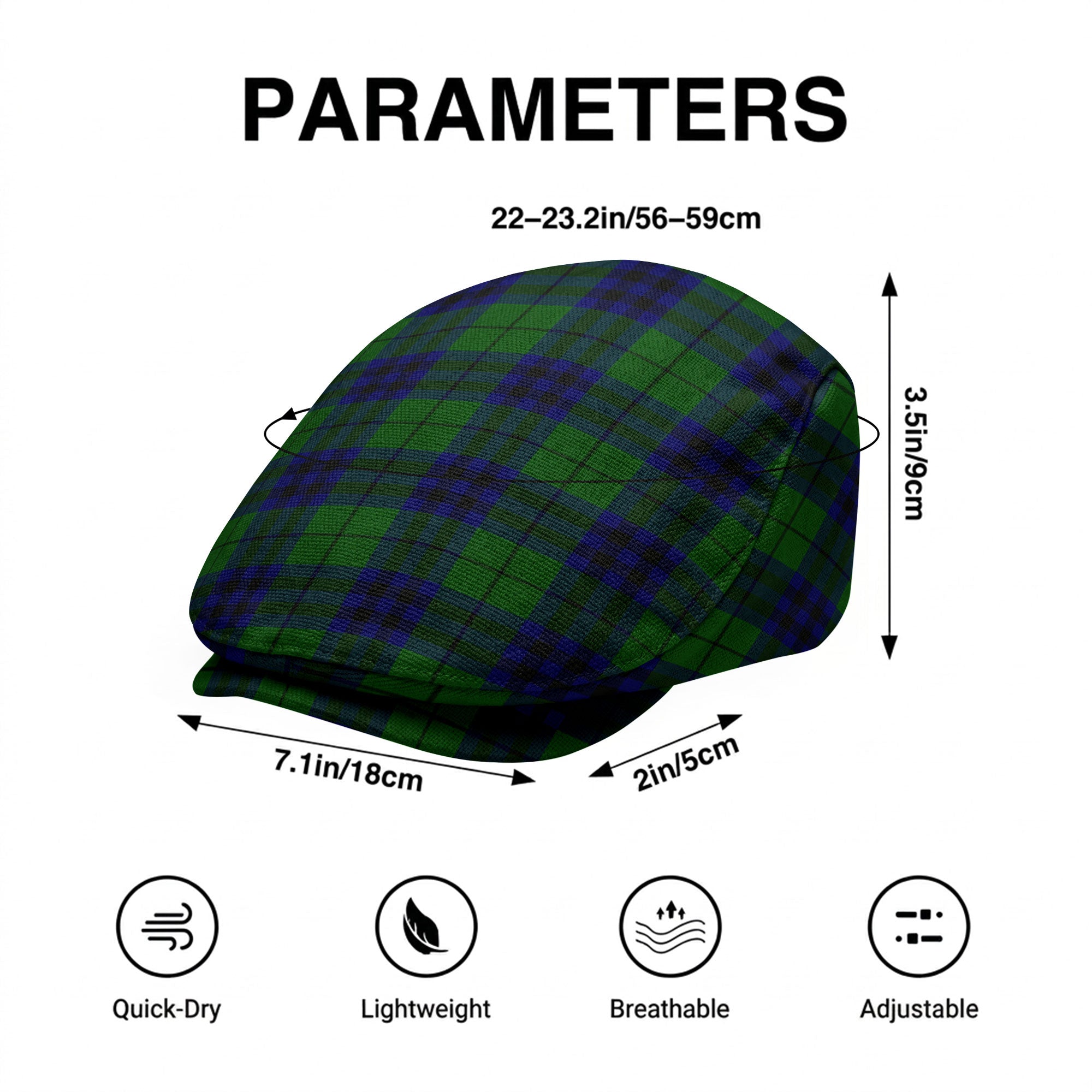 Keith Modern Tartan Flat Caps