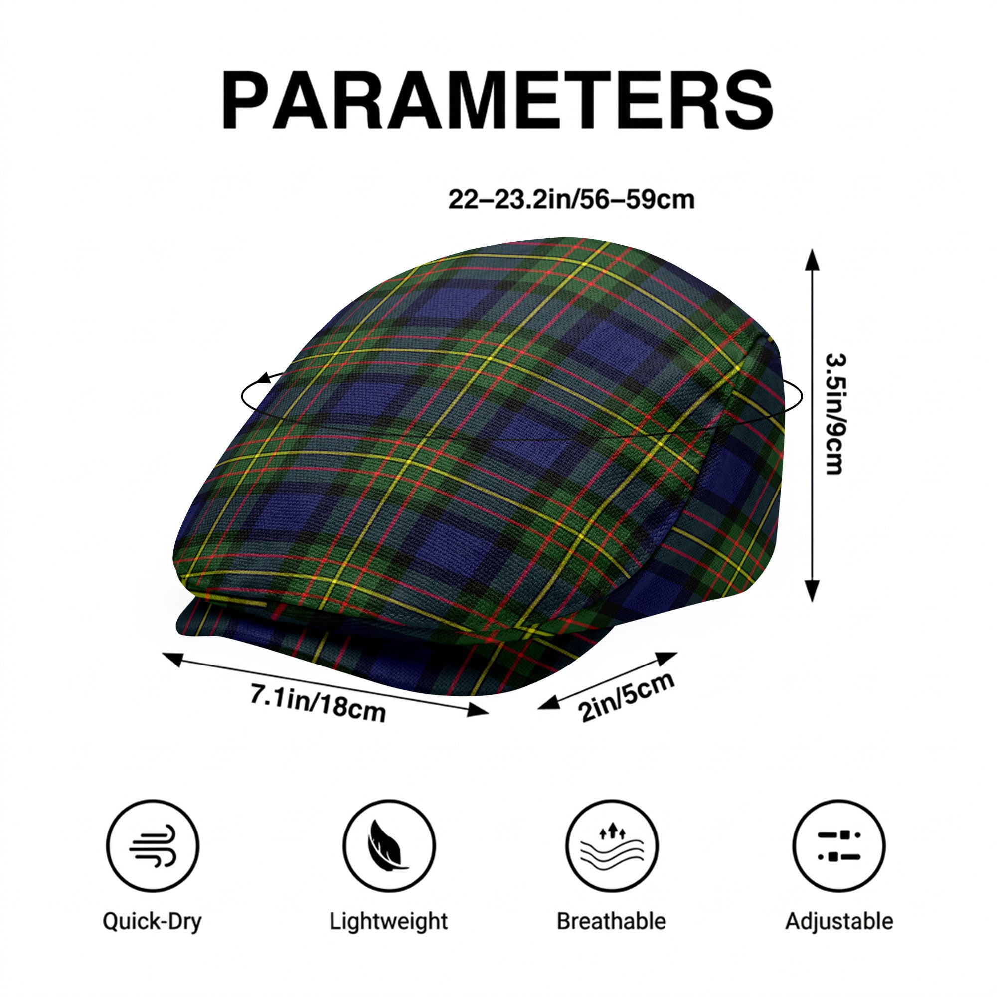 Laws Tartan Flat Caps