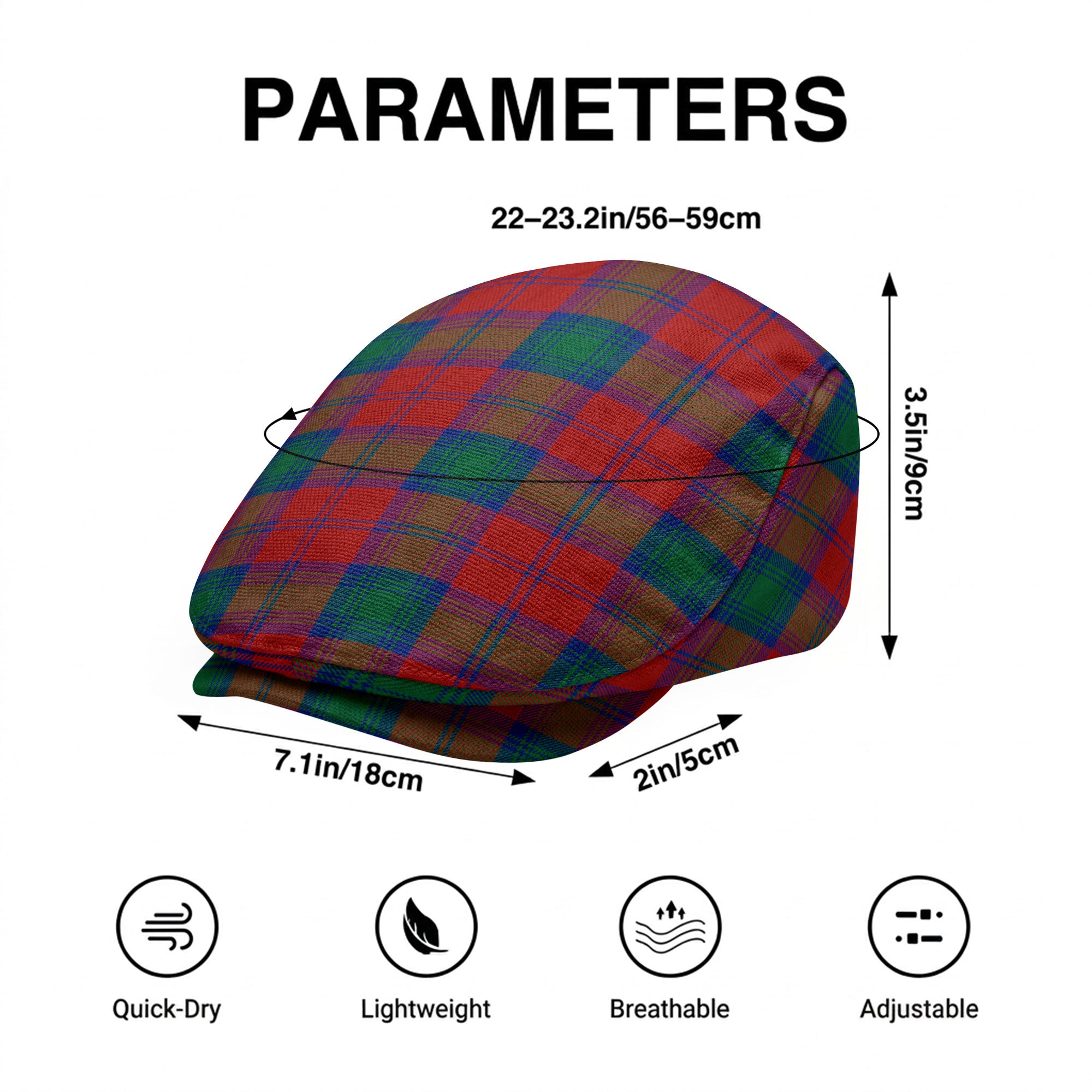 Lindsay Modern Tartan Flat Caps